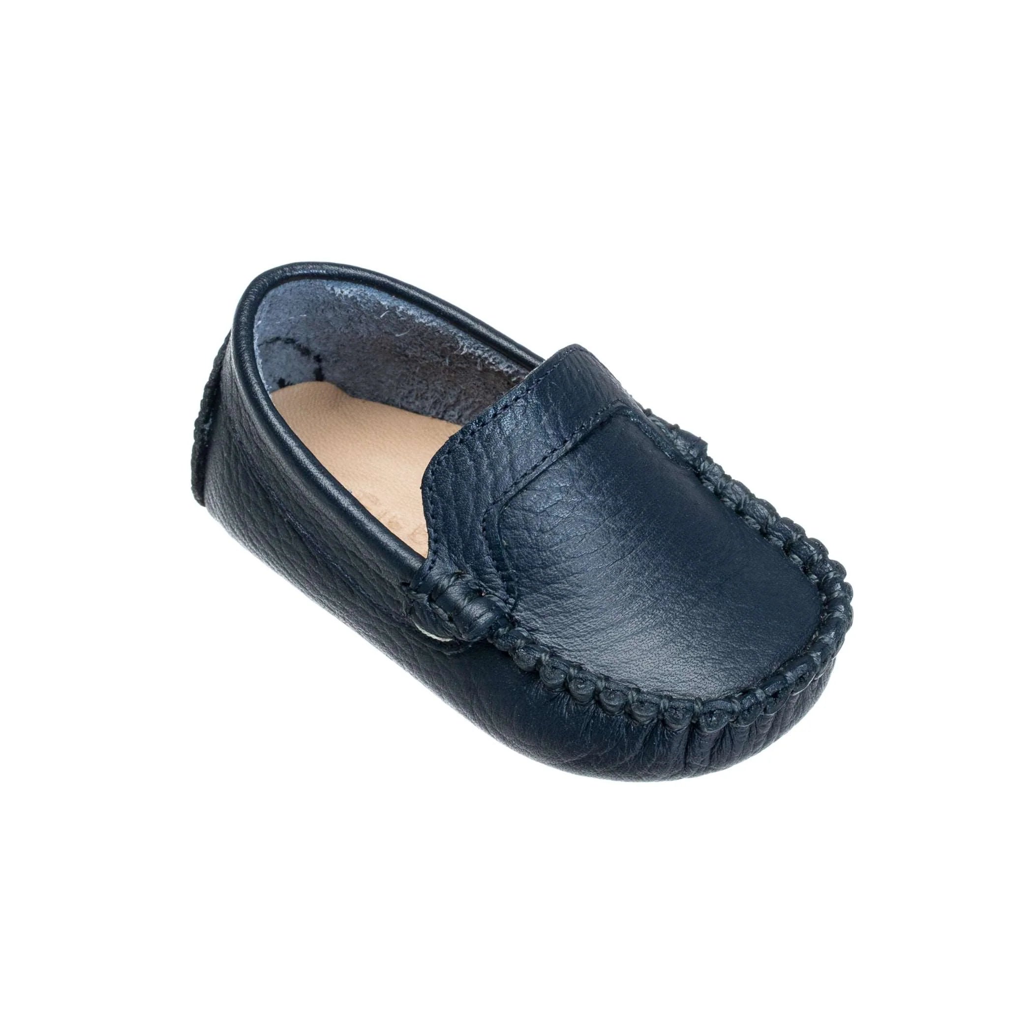 Baby Moccasins-Navy Leather F26
