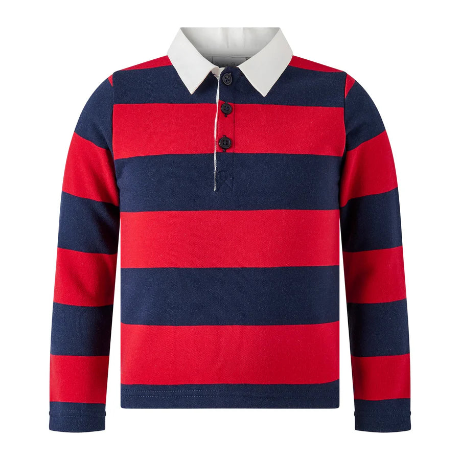Stripe Rugby Top Navy Red