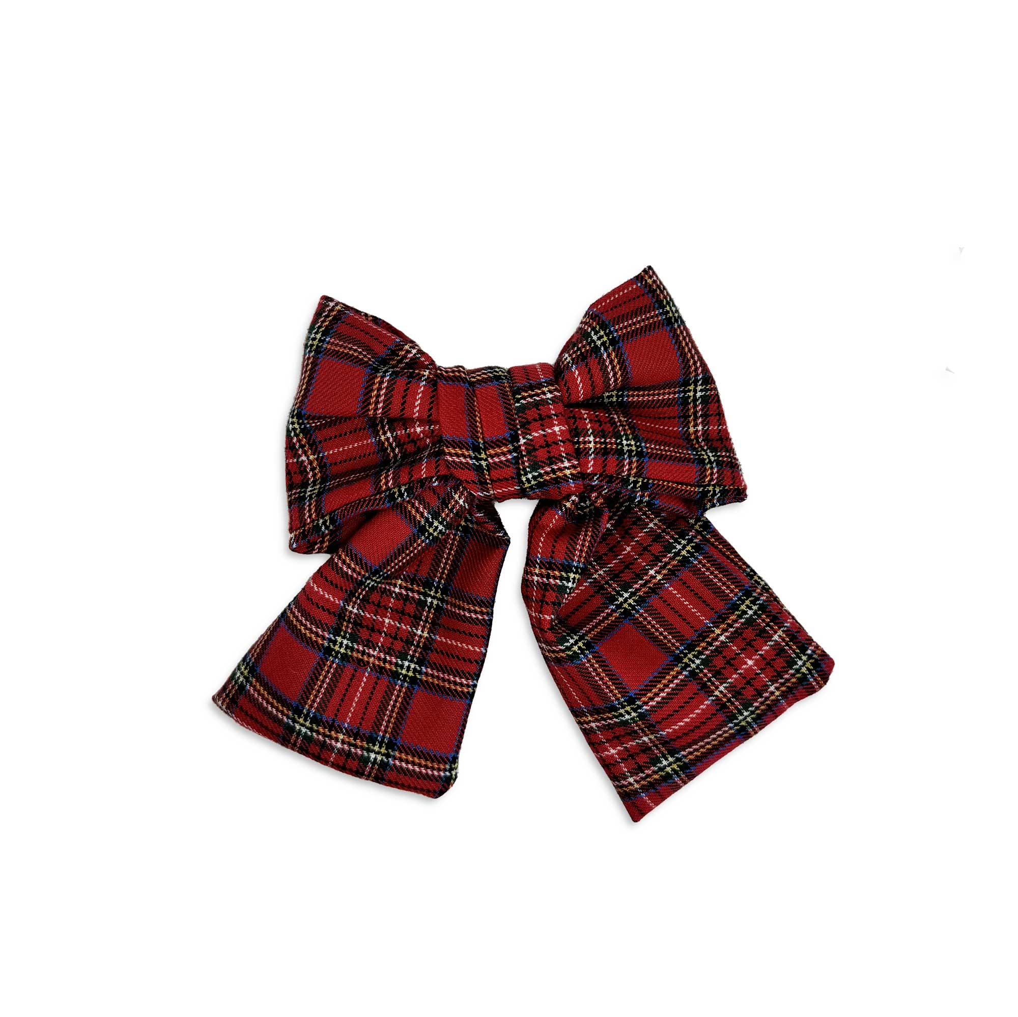 Plaid sailor bow- Red