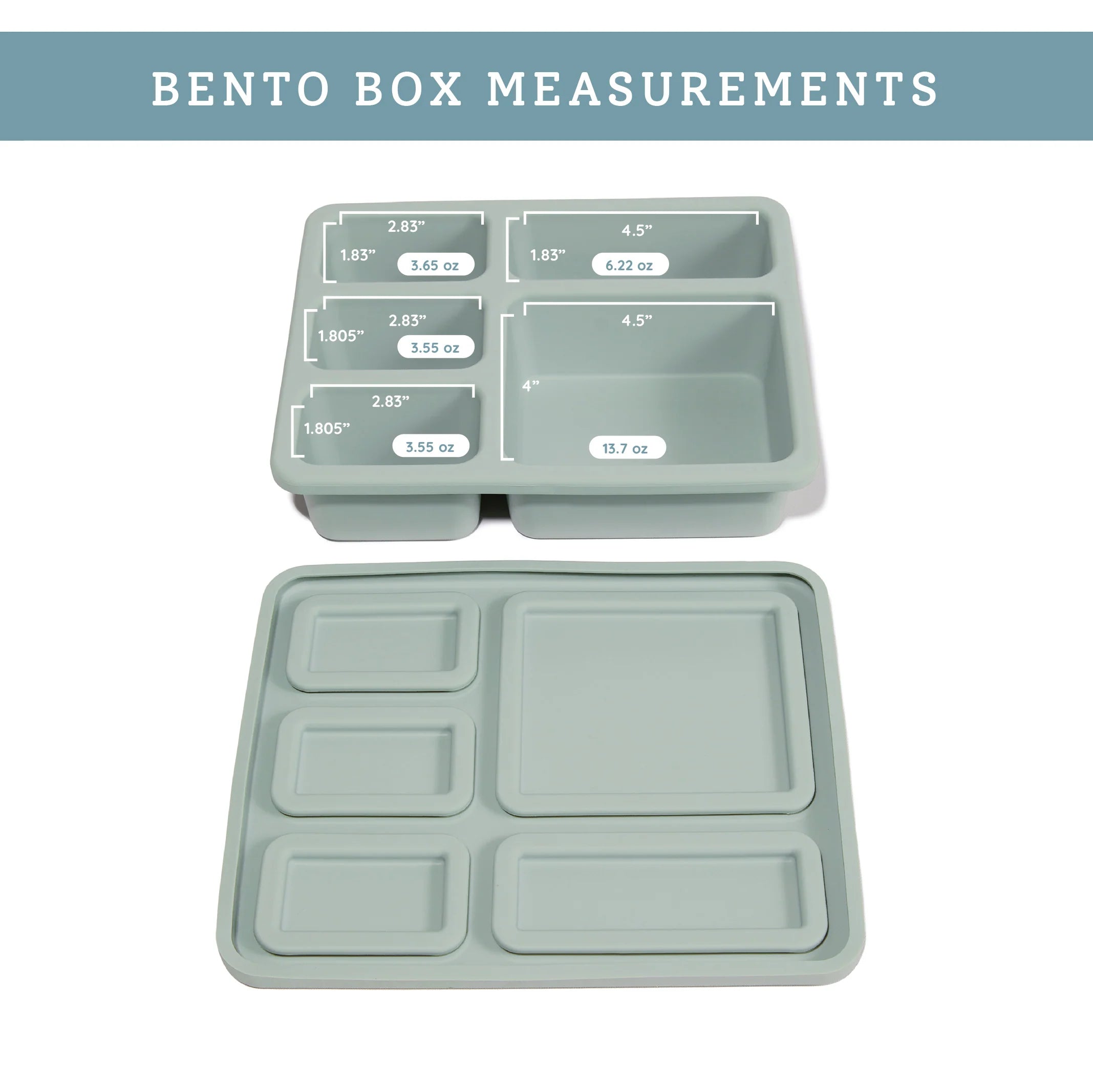 Silicone Bento Box Veggie Garden Robin's Egg Blue
