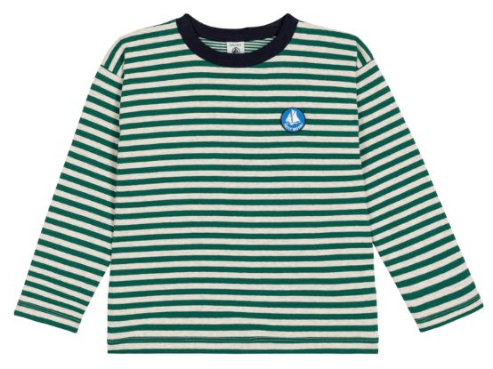 Boy LS Striped T-Shirt Green Oatmeal F26