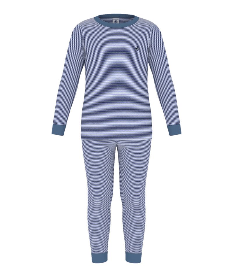 Boy Loungewear LS Stripe Top & Pants Blue White F26