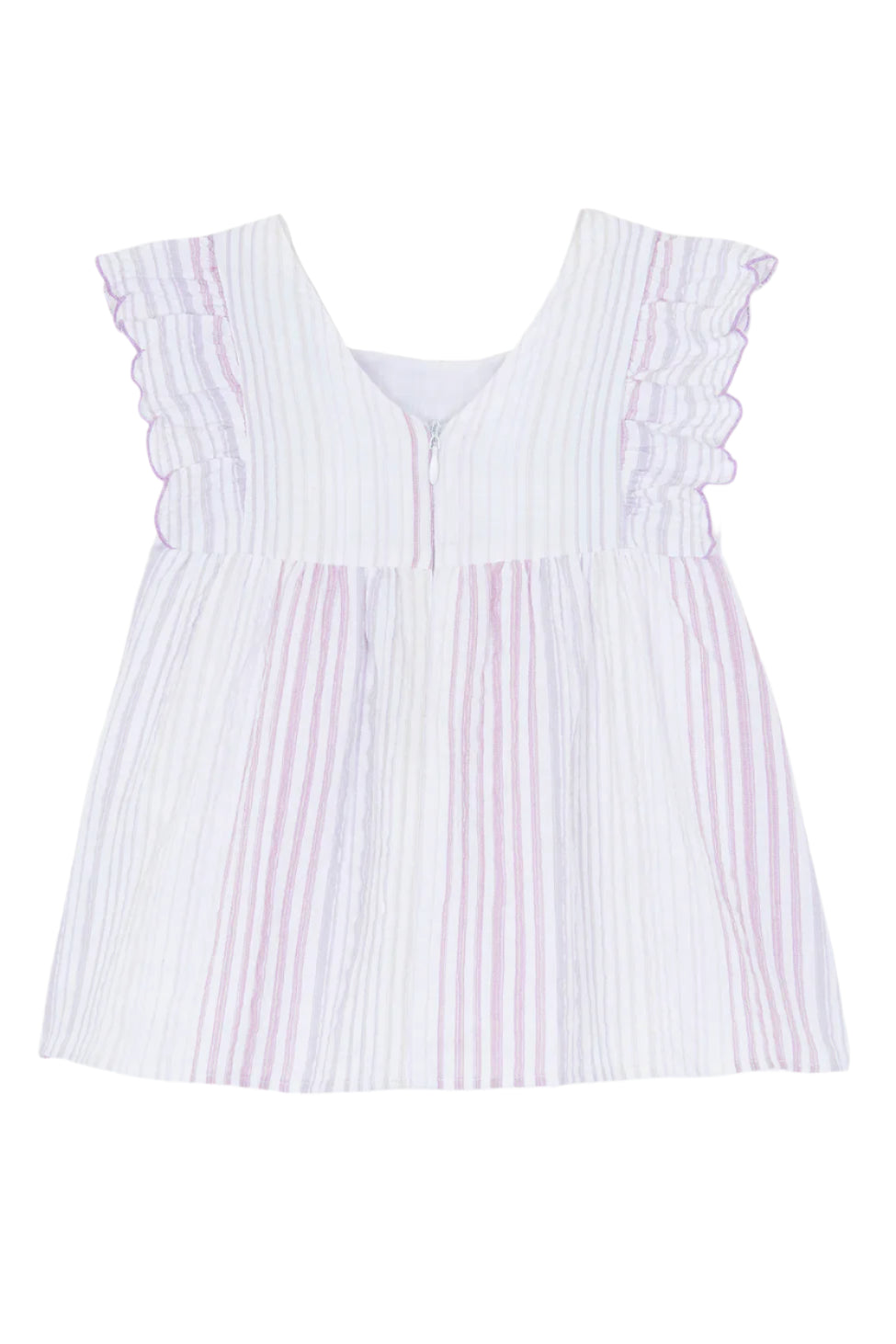 Lilas Stripes smock Embroidered