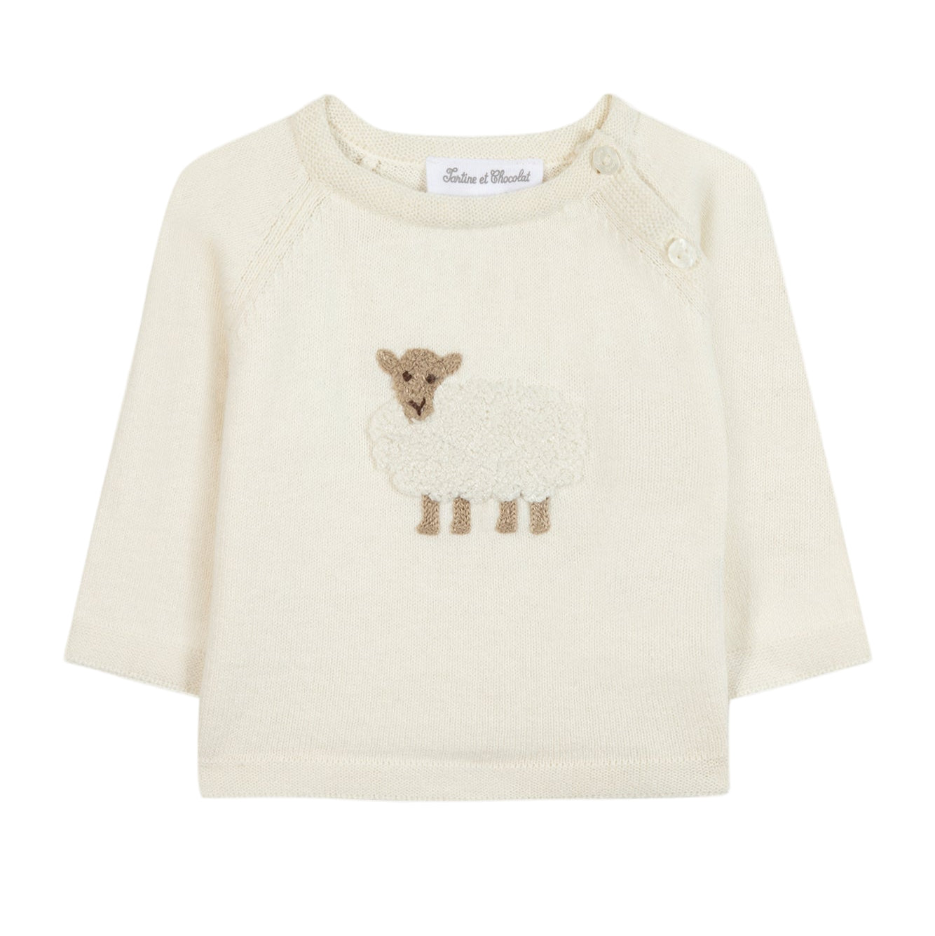 Sweater Ecru Embrodery sheep