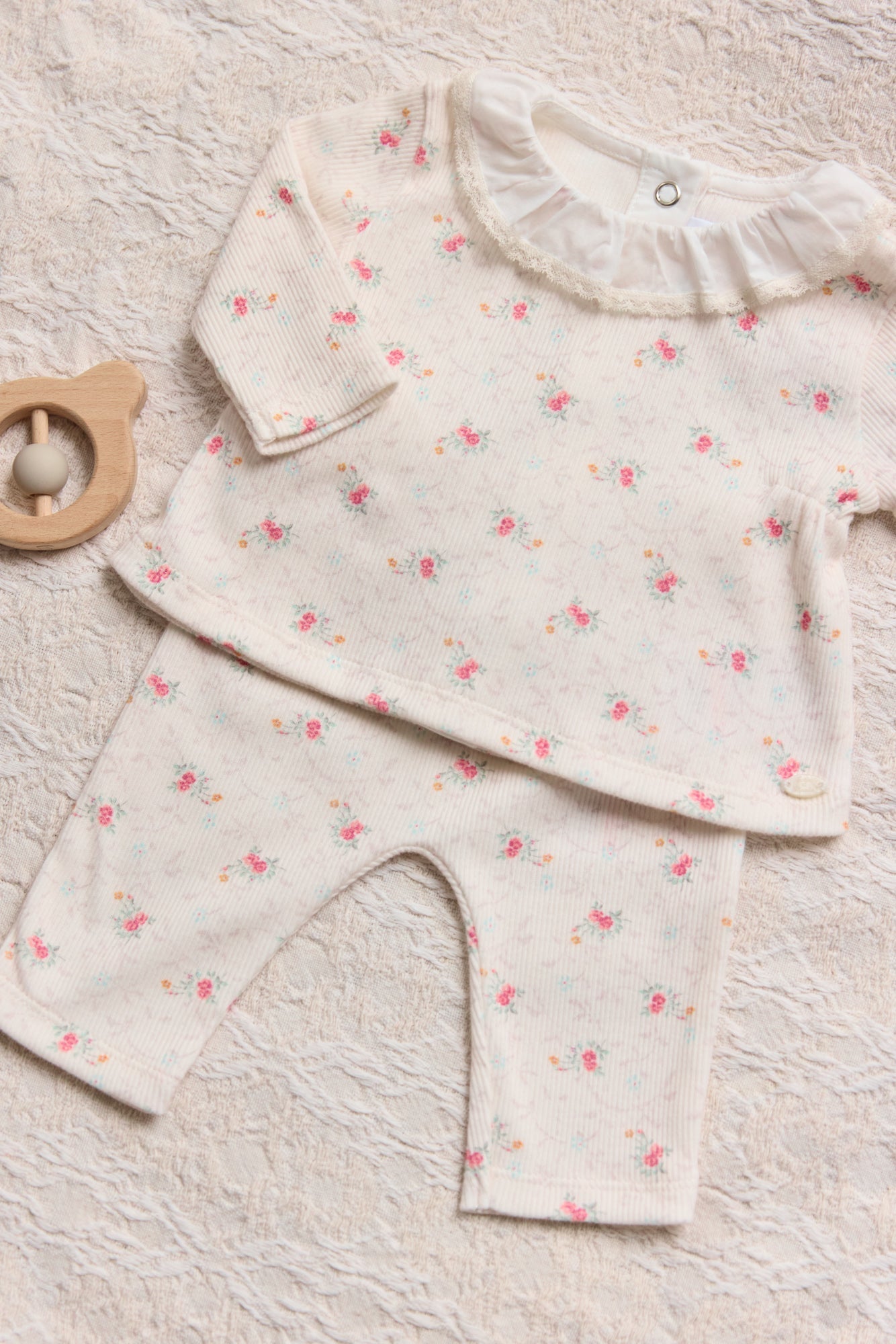 Outfit Long Ecru flowers