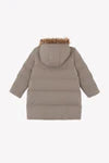 Down jacket long Taupe