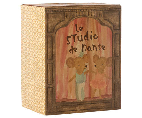Ballet mice in dance studio, Little sister and brother
