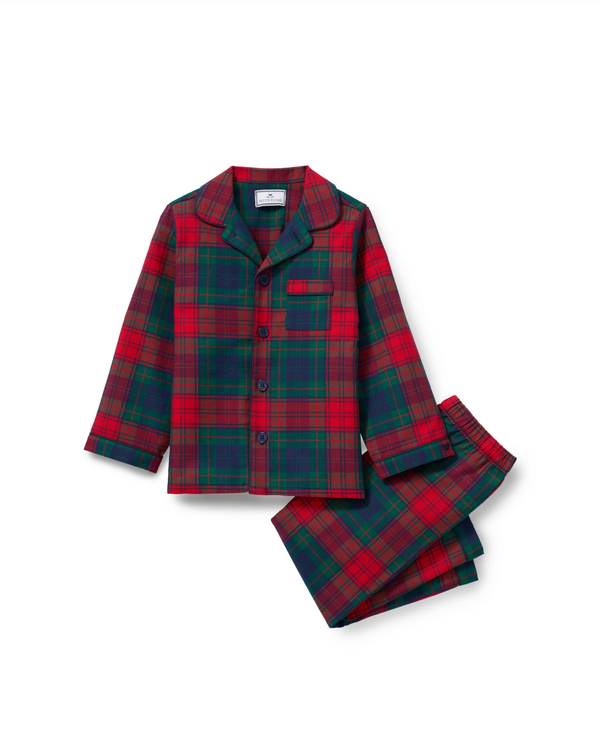 Kid's Brushed Twill Pajama Set in St. James Tartan