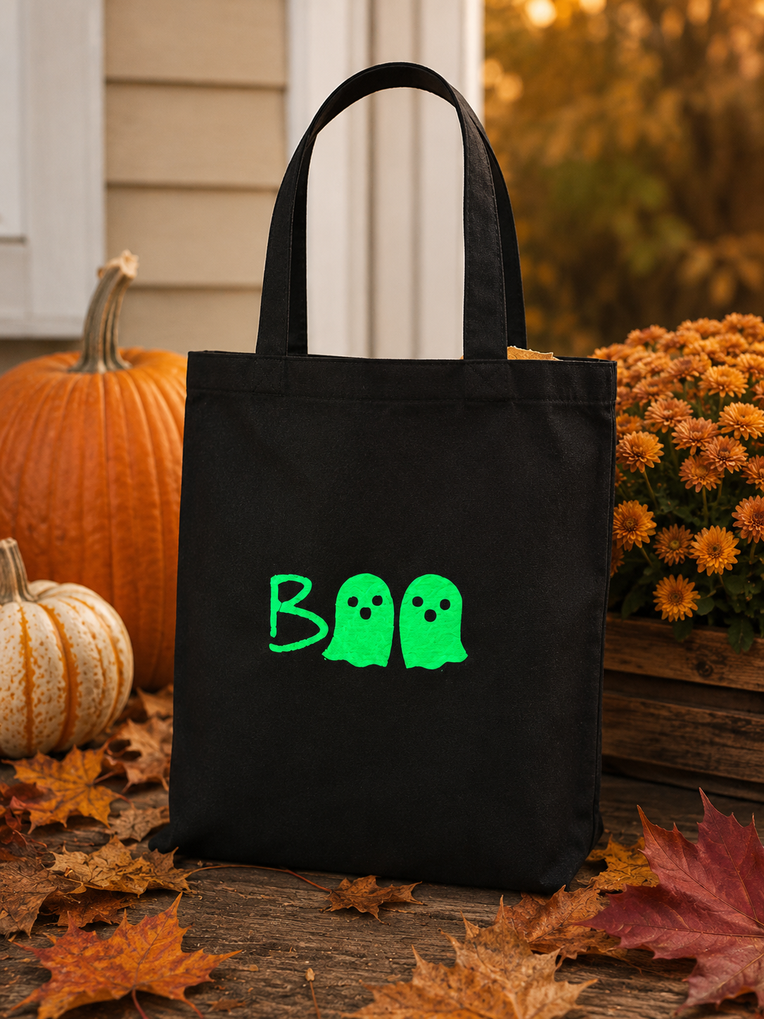 Halloween Black Boo Bag - Glow in the Dark