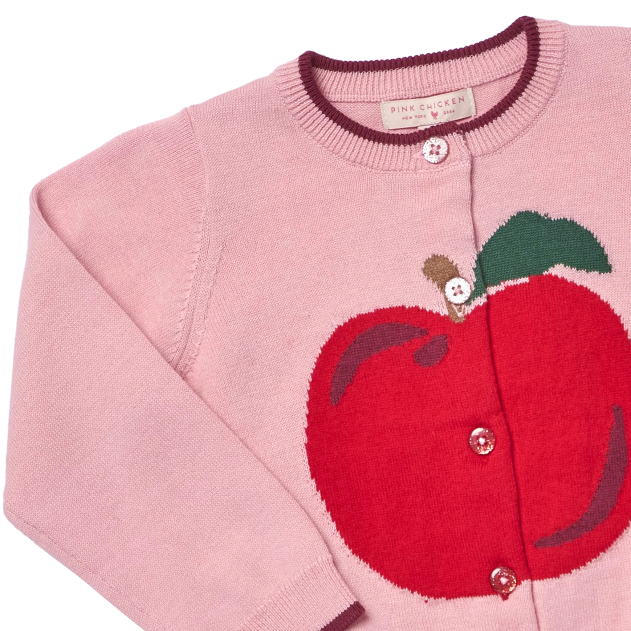 Girls Maude Sweater- Crisp Apple F26