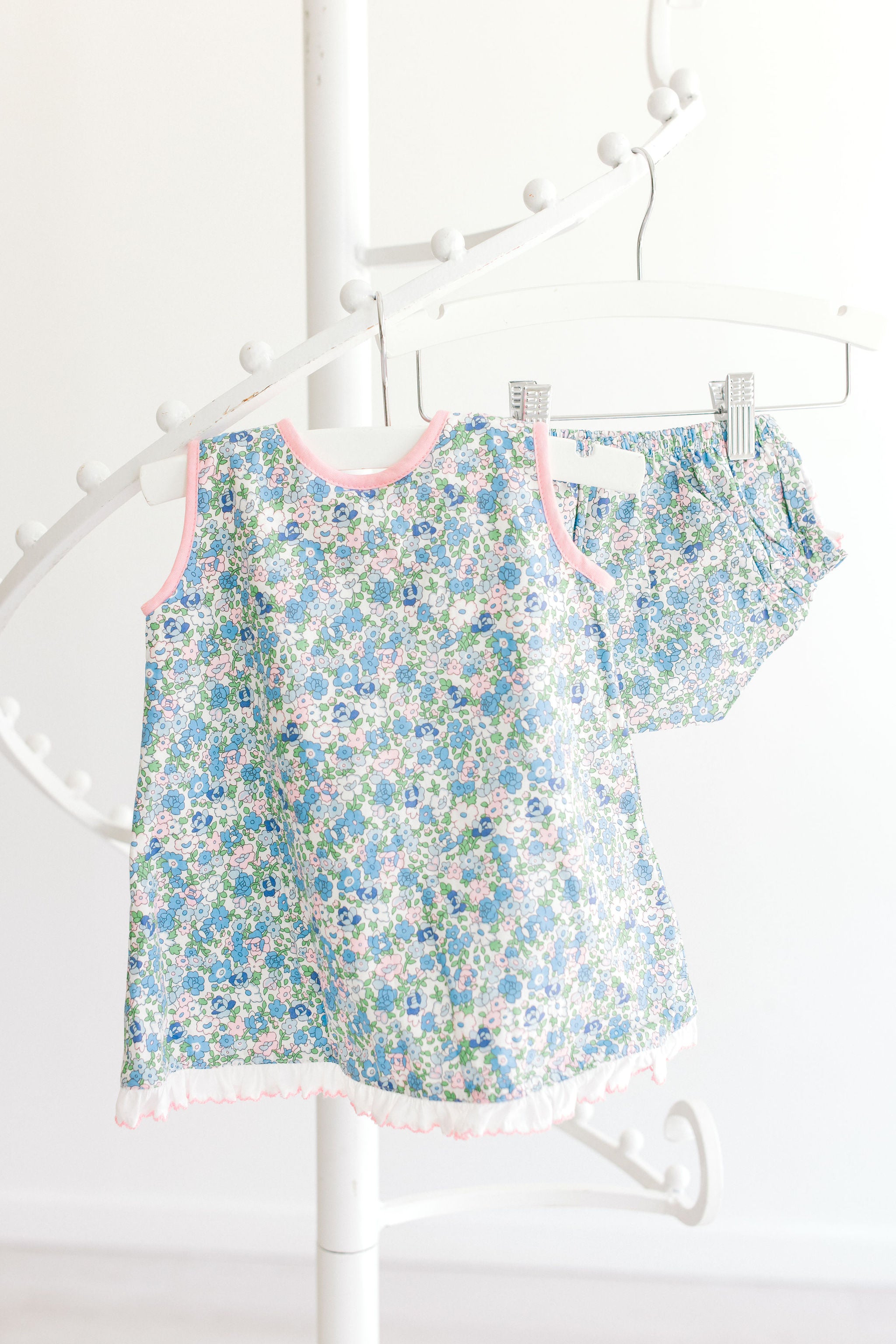 Diaper Cover Set-Blue Floral