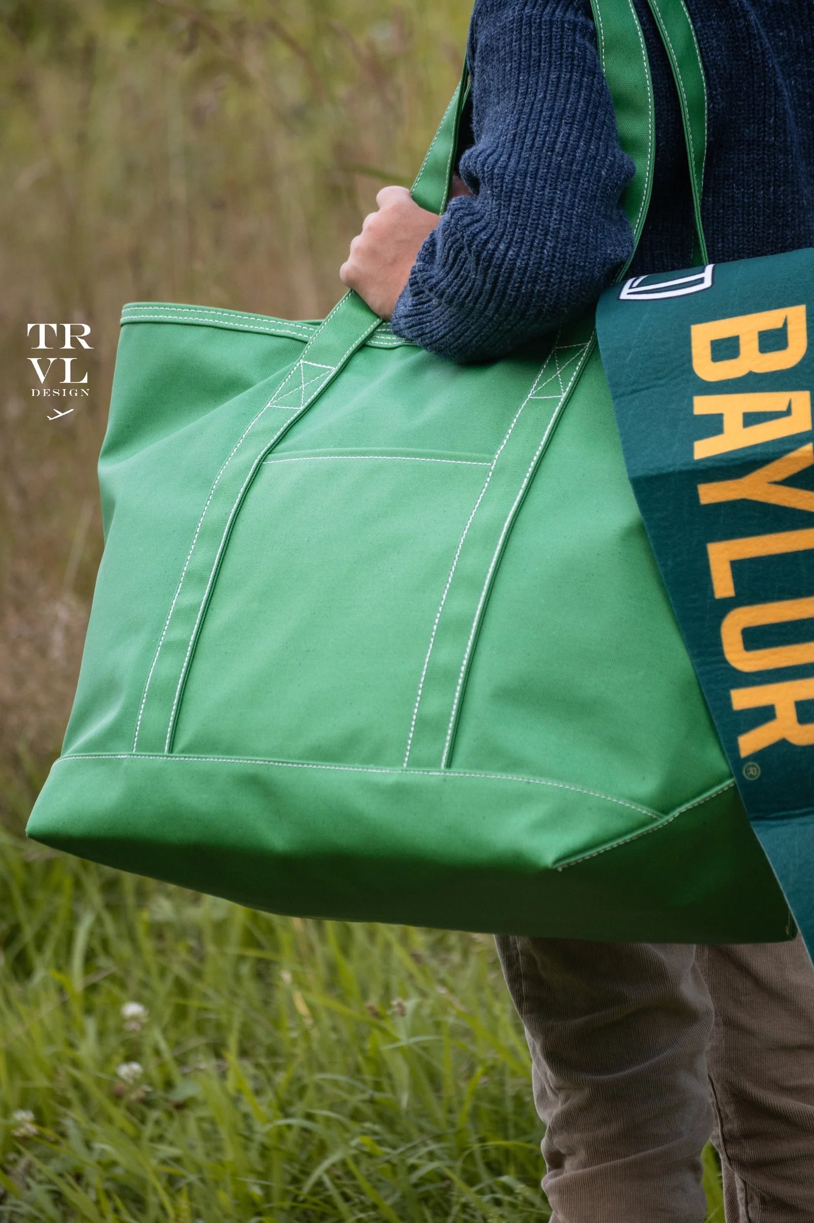 Maxi Tote Coated Canvas Kelly Green