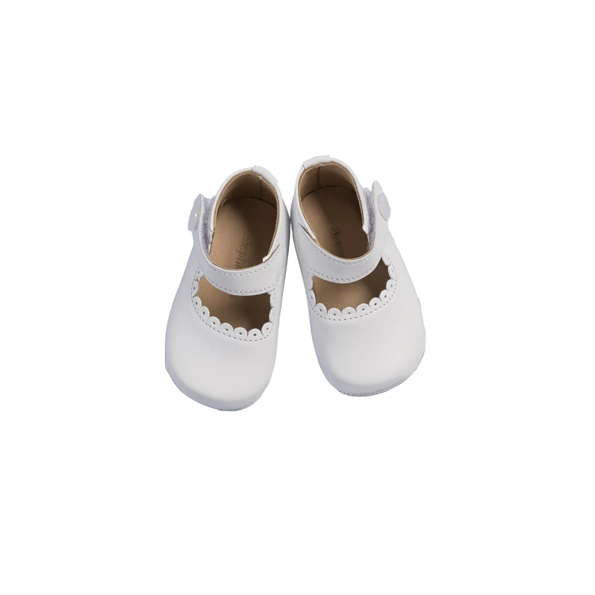 Baby Mary Janes White Leather F26
