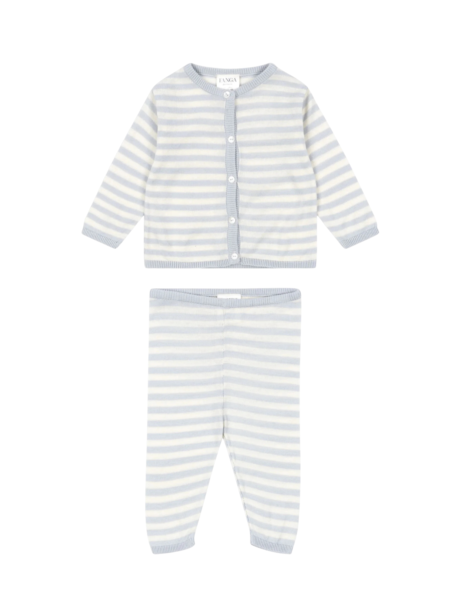 Organic Cotton Two Piece Set Blue Stripe