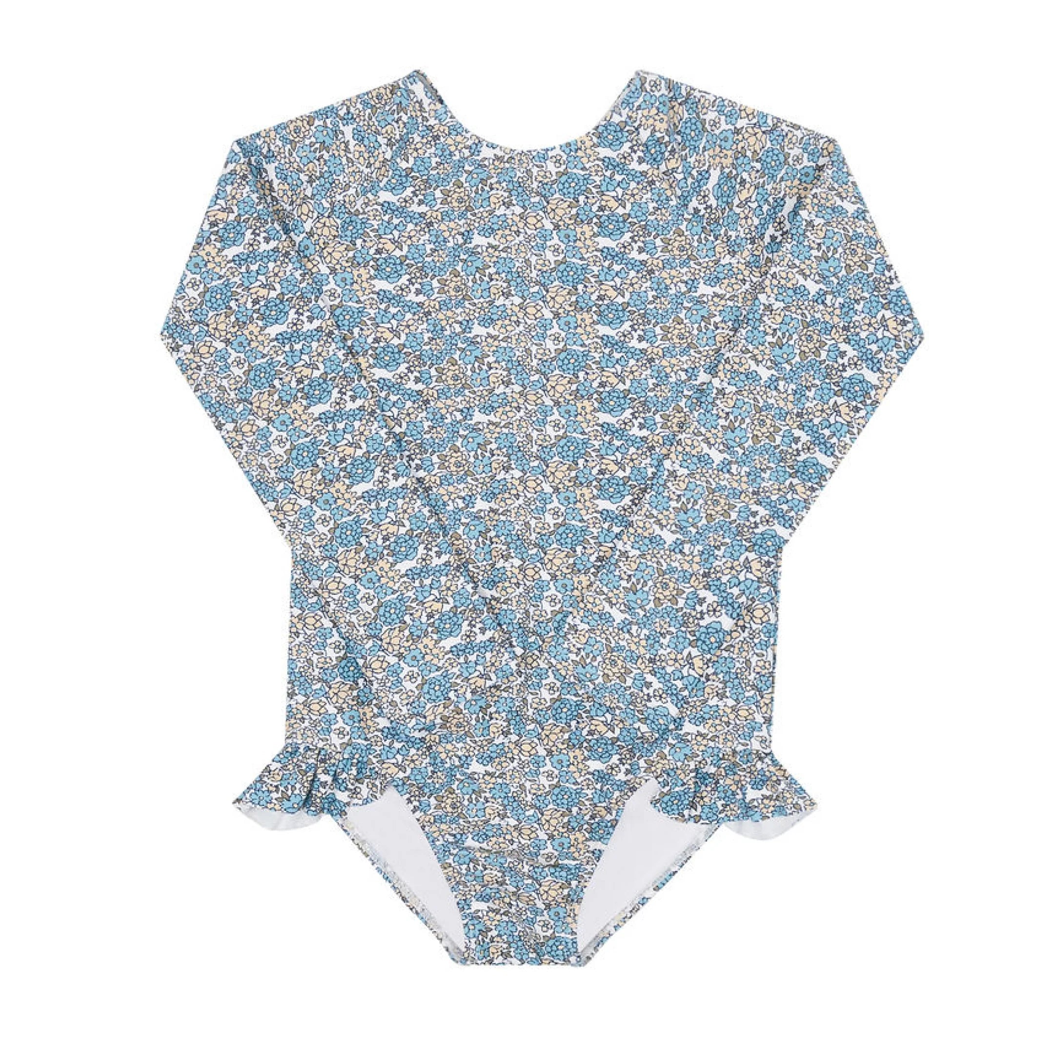 Girls Original Slate Floral Rashguard One Piece