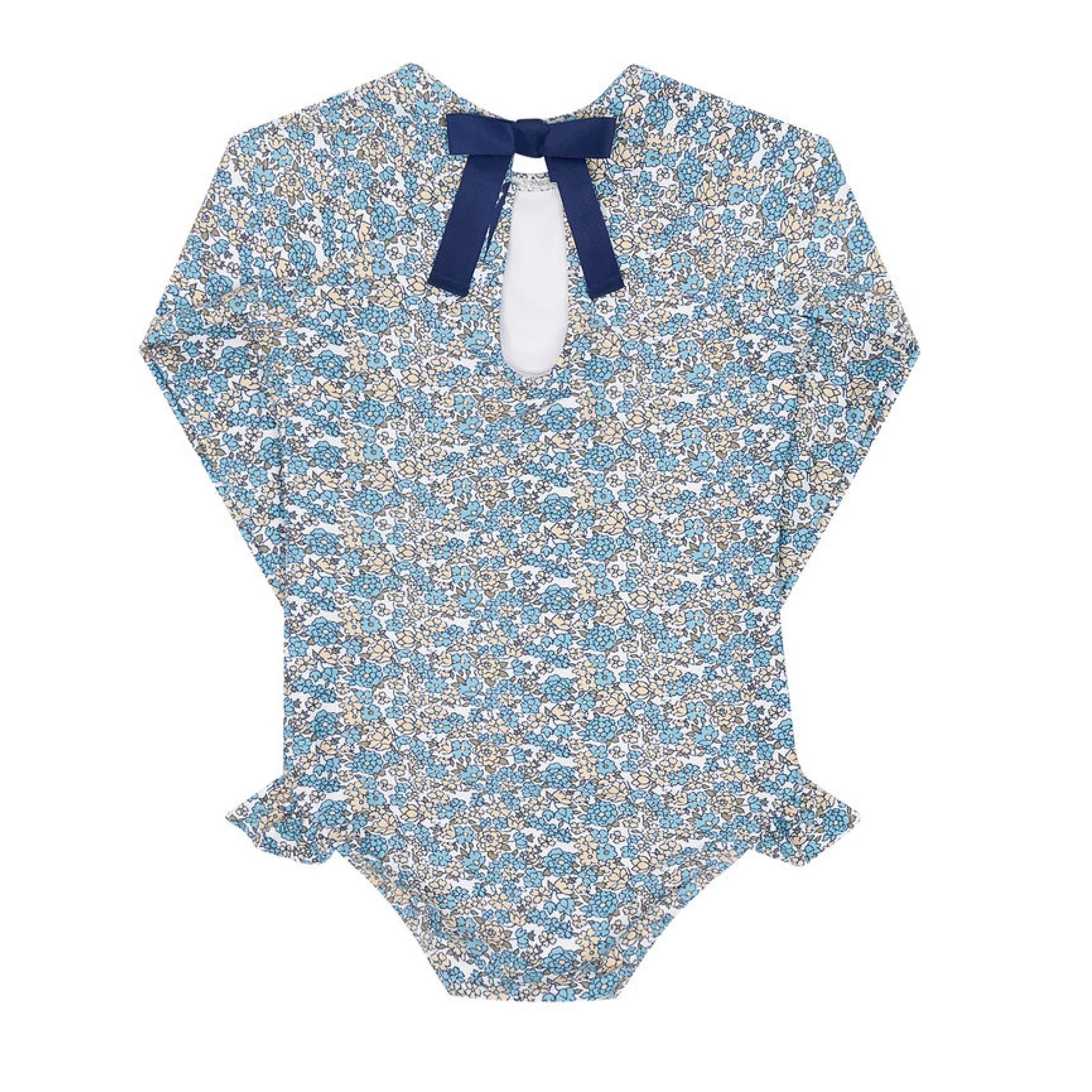 Girls Original Slate Floral Rashguard One Piece