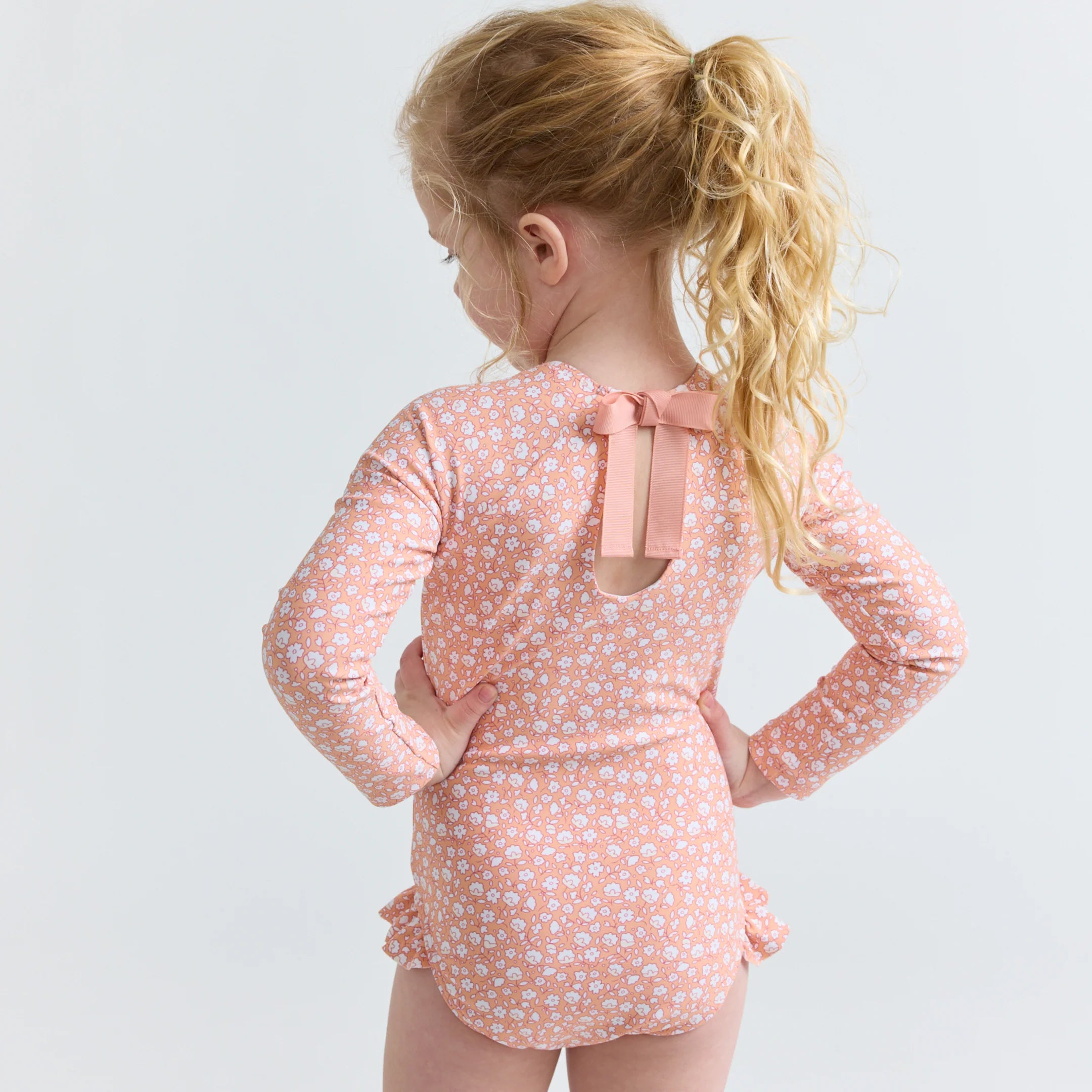 girls melone floral rashguard one piece