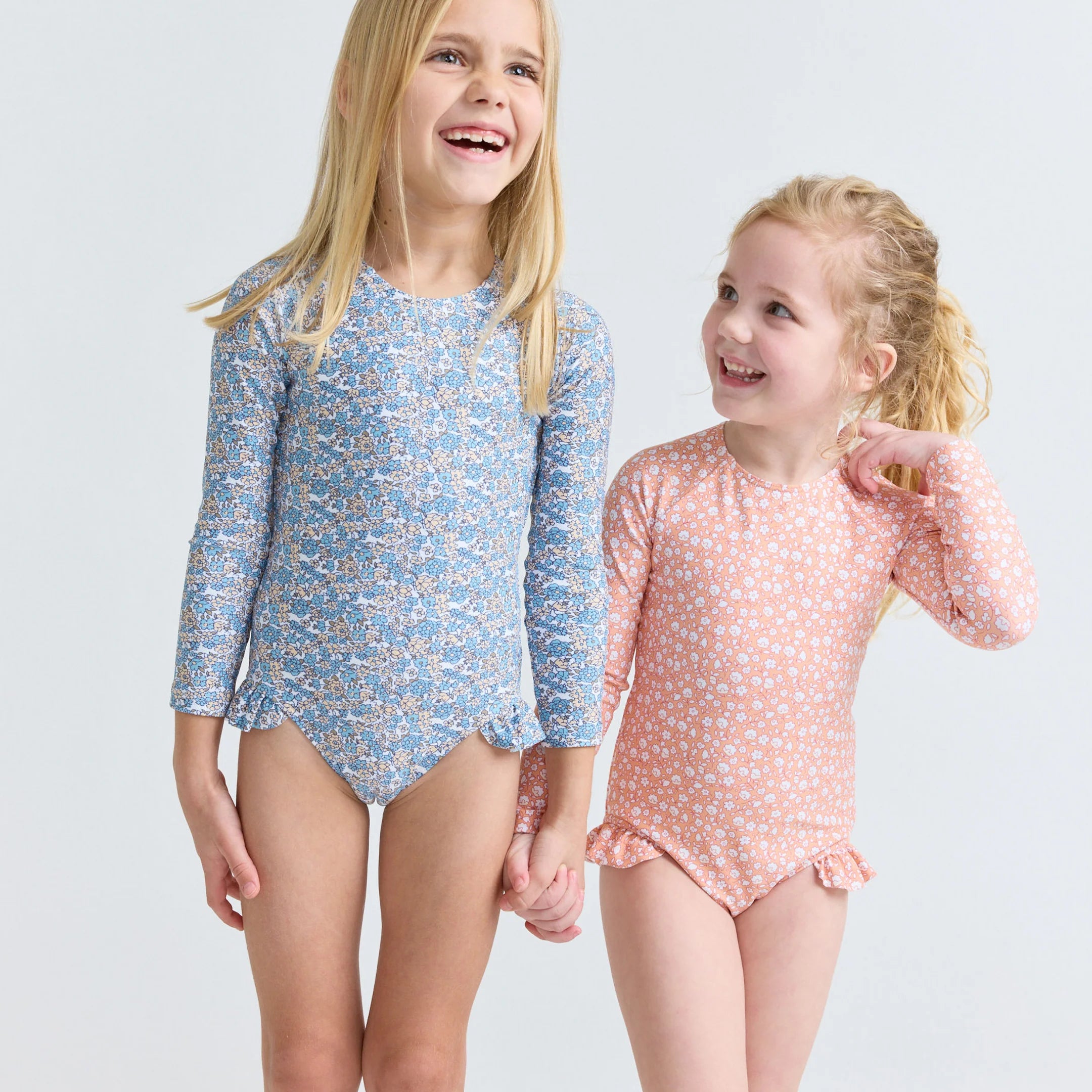 girls melone floral rashguard one piece