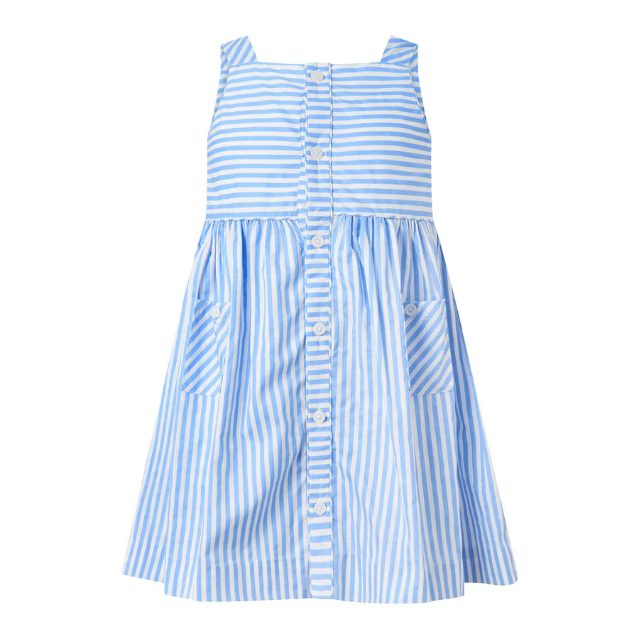 Striped Button Front Dress