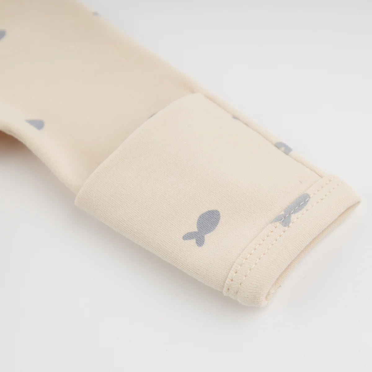 Mini Fish Print Zipper Footie
