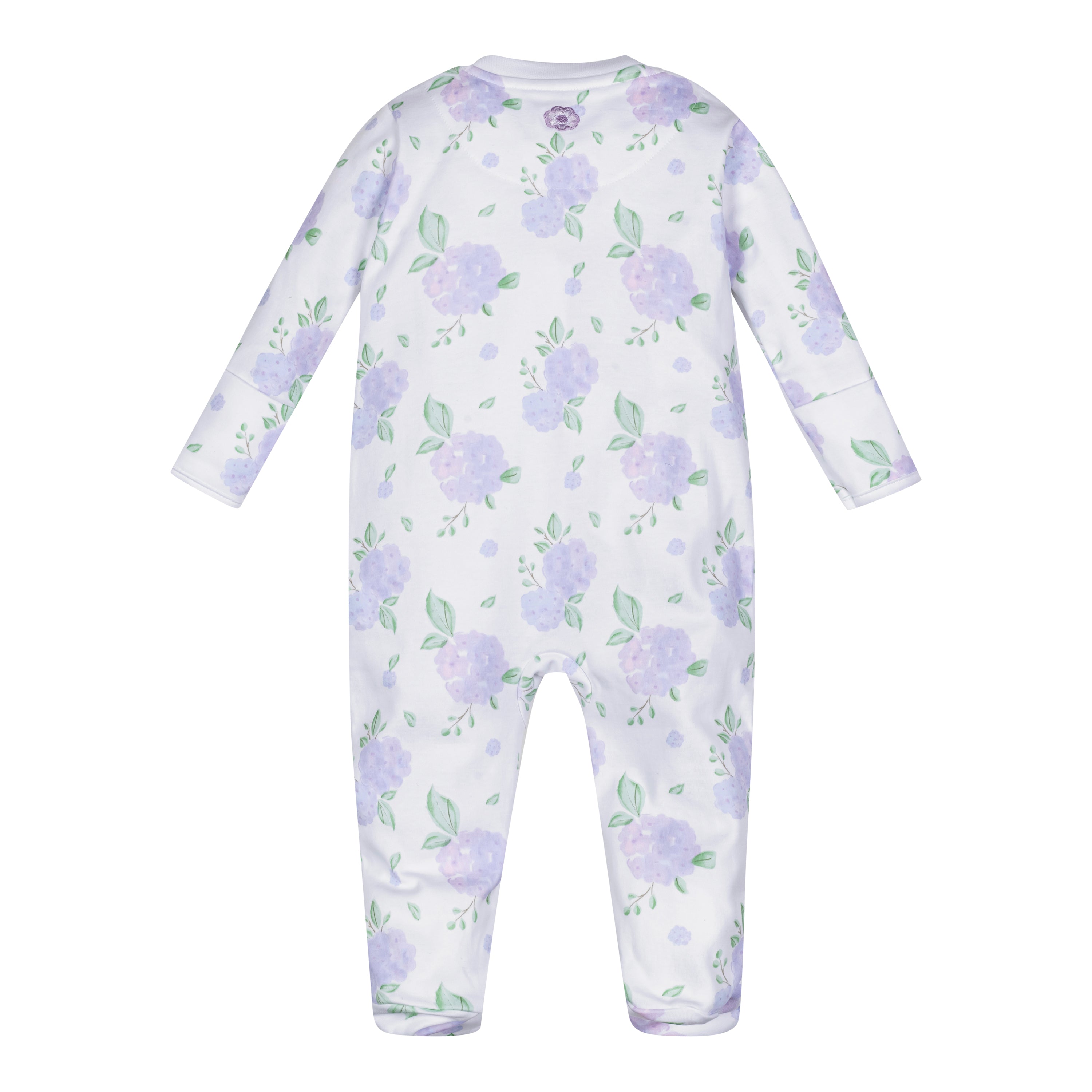 Hydrangea Zipper One Piece Footie