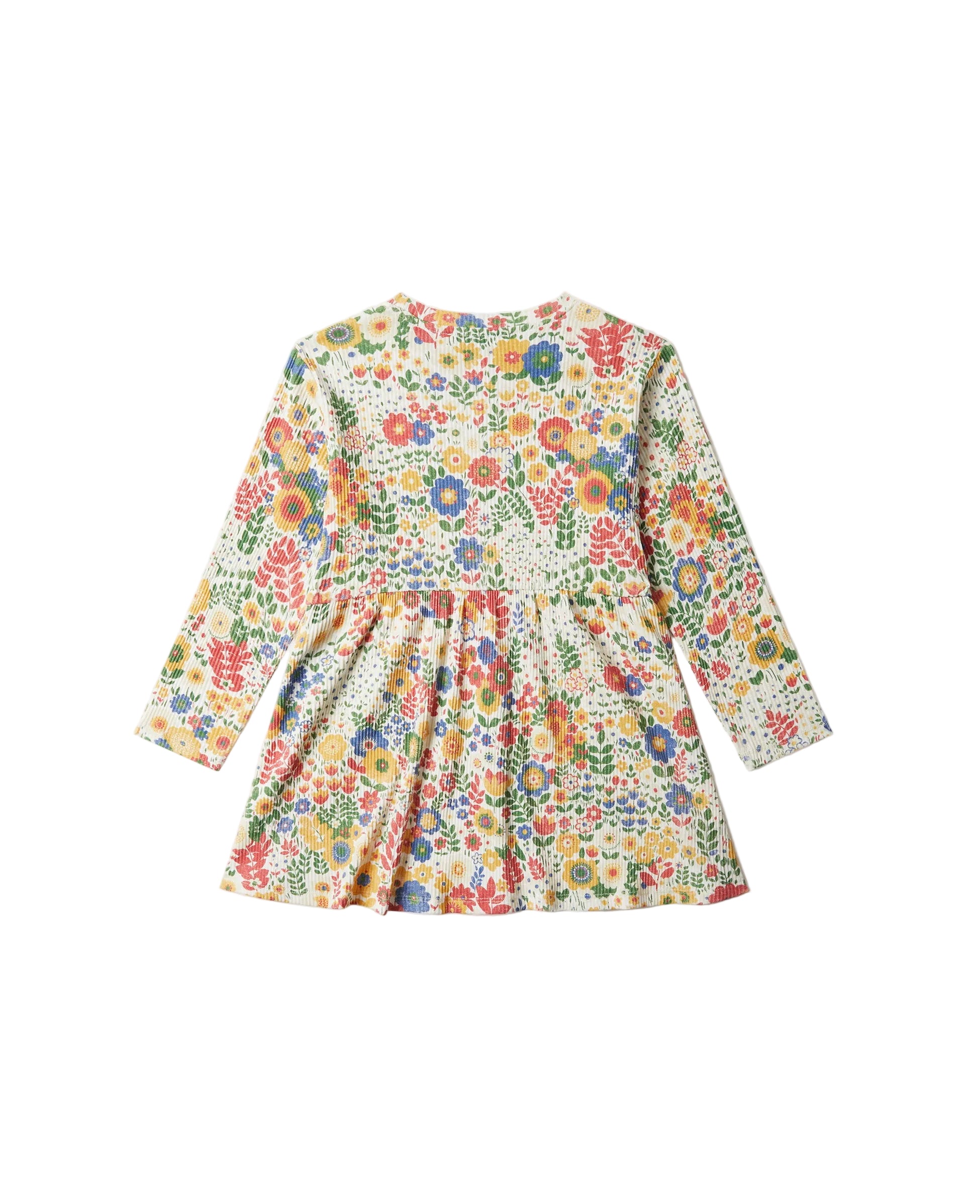 Girl LS Jersey Flowers Prints Dress F26