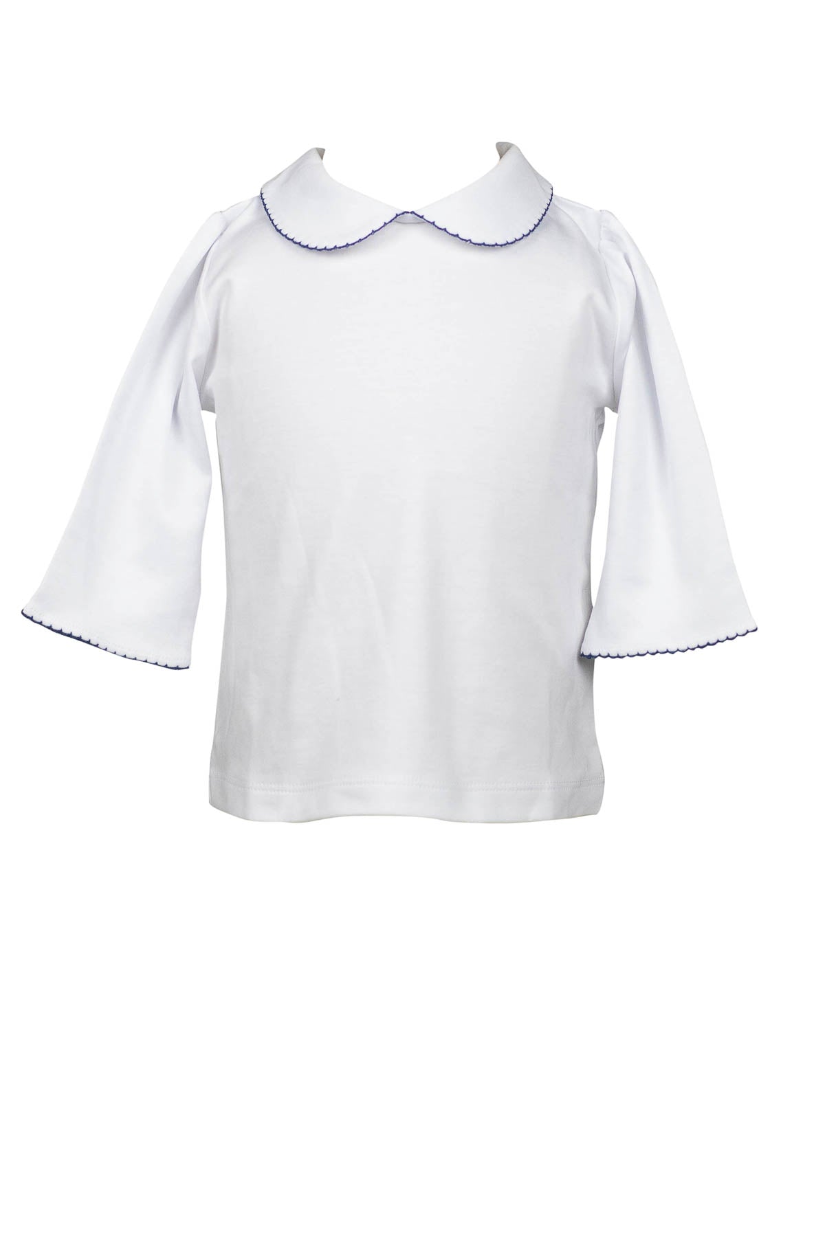 3/4 sleeve shirt with Navy Trim