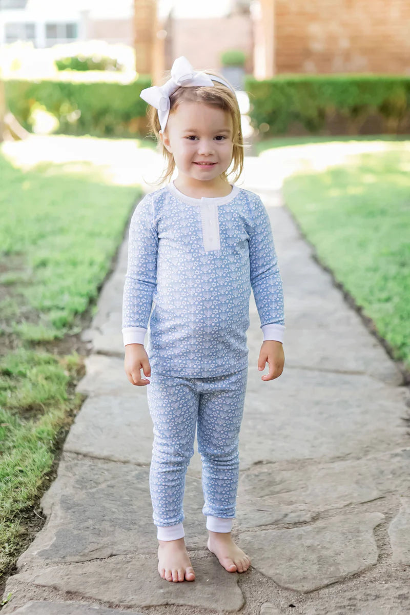 ALDEN GIRLS' PIMA COTTON PAJAMA PANT SET - HAPPY HANUKKAH