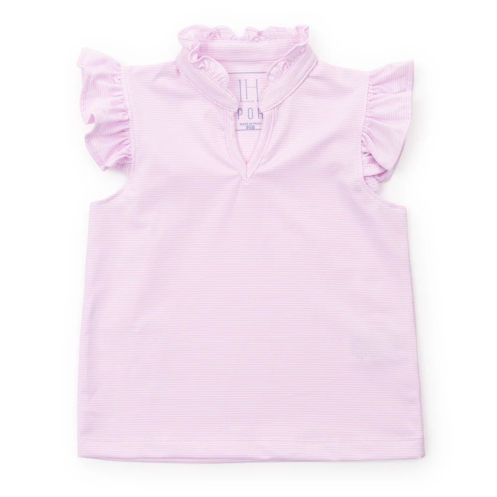 Ellie Performance Top in Pink and White