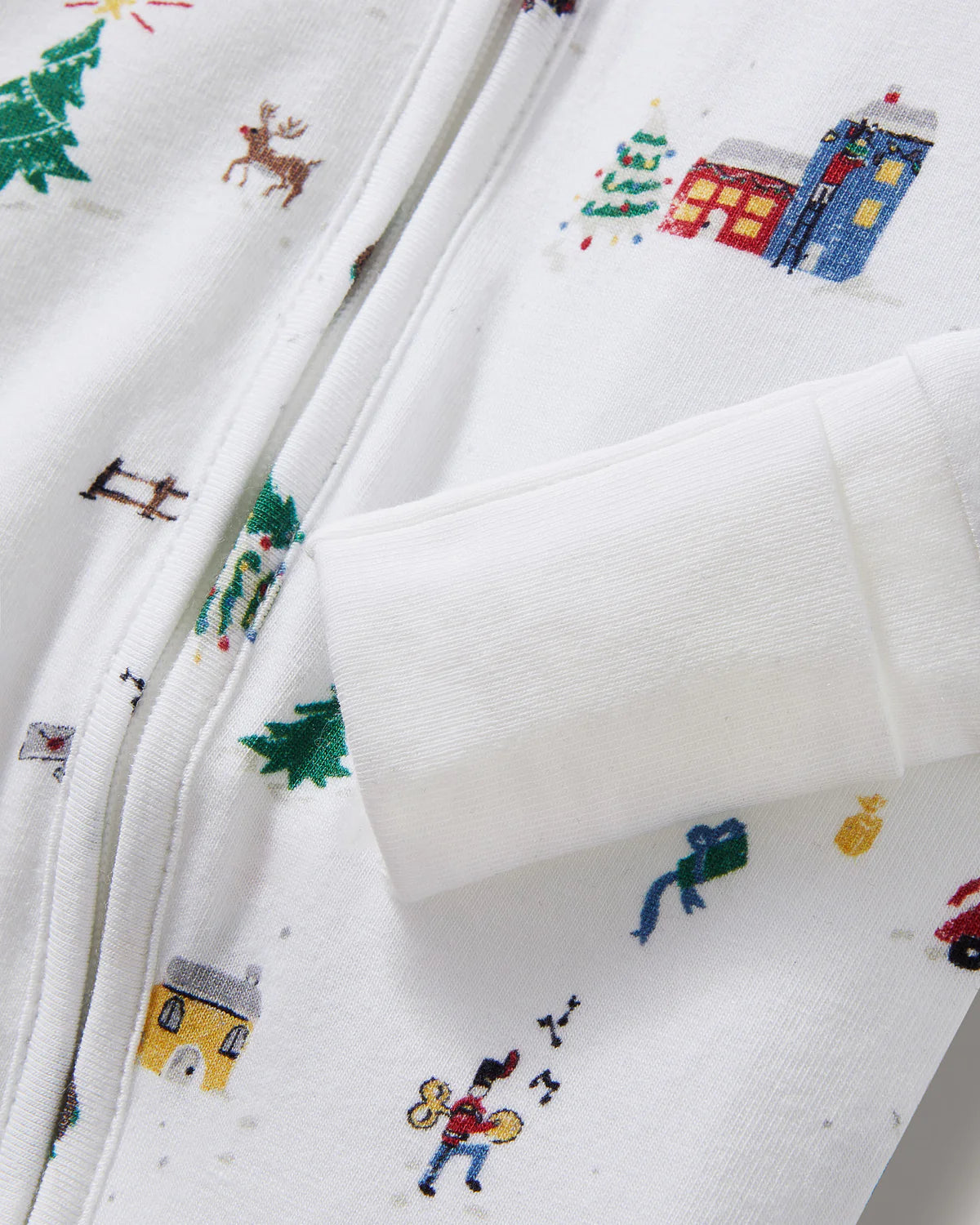 Baby's Pima Peekaboo Romper in Holiday Town