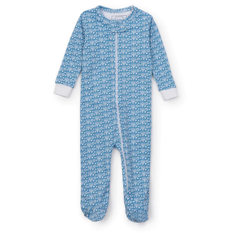 PARKER PIMA COTTON ZIPPER PAJAMA - HAPPY HANUKKAH