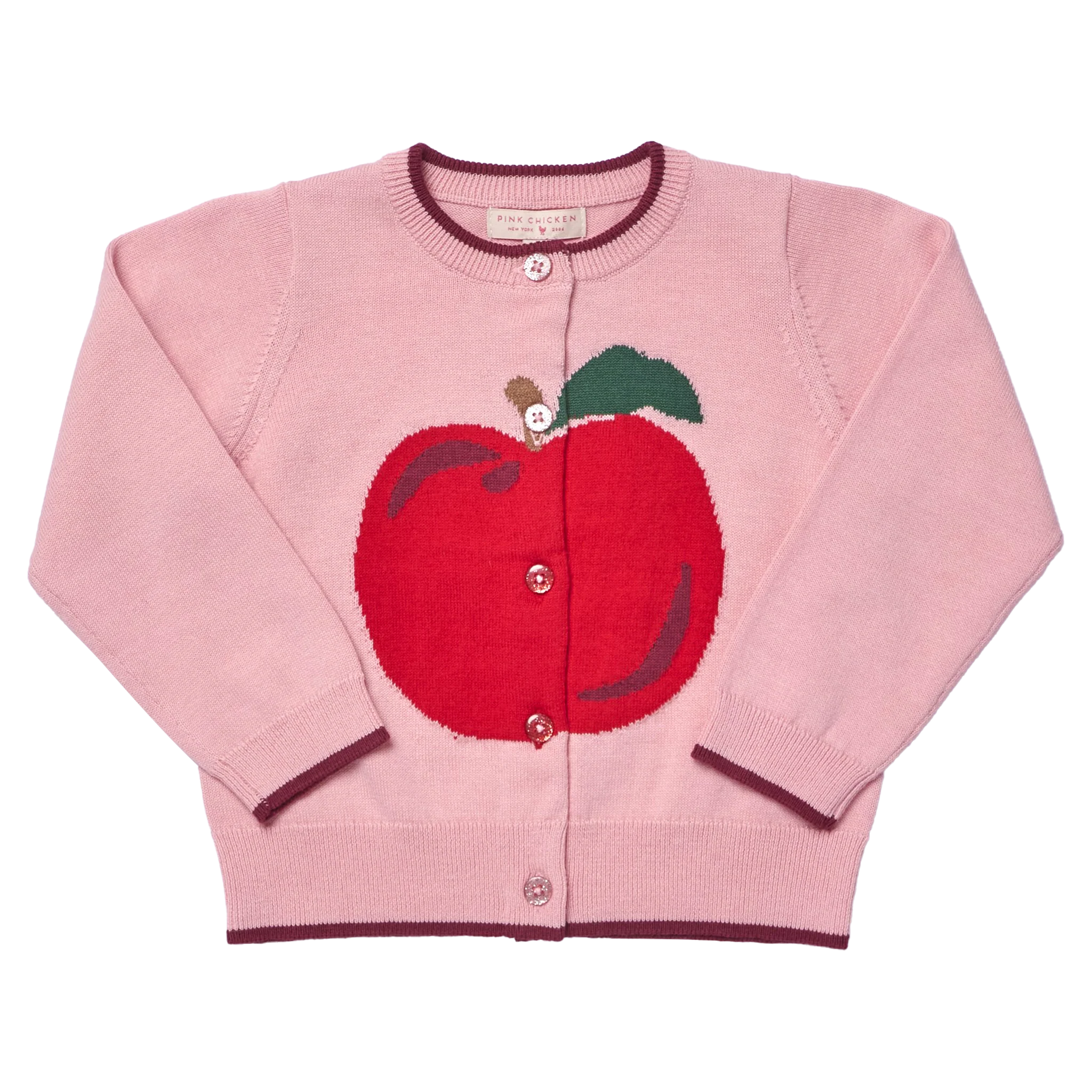 Girls Maude Sweater- Crisp Apple F26