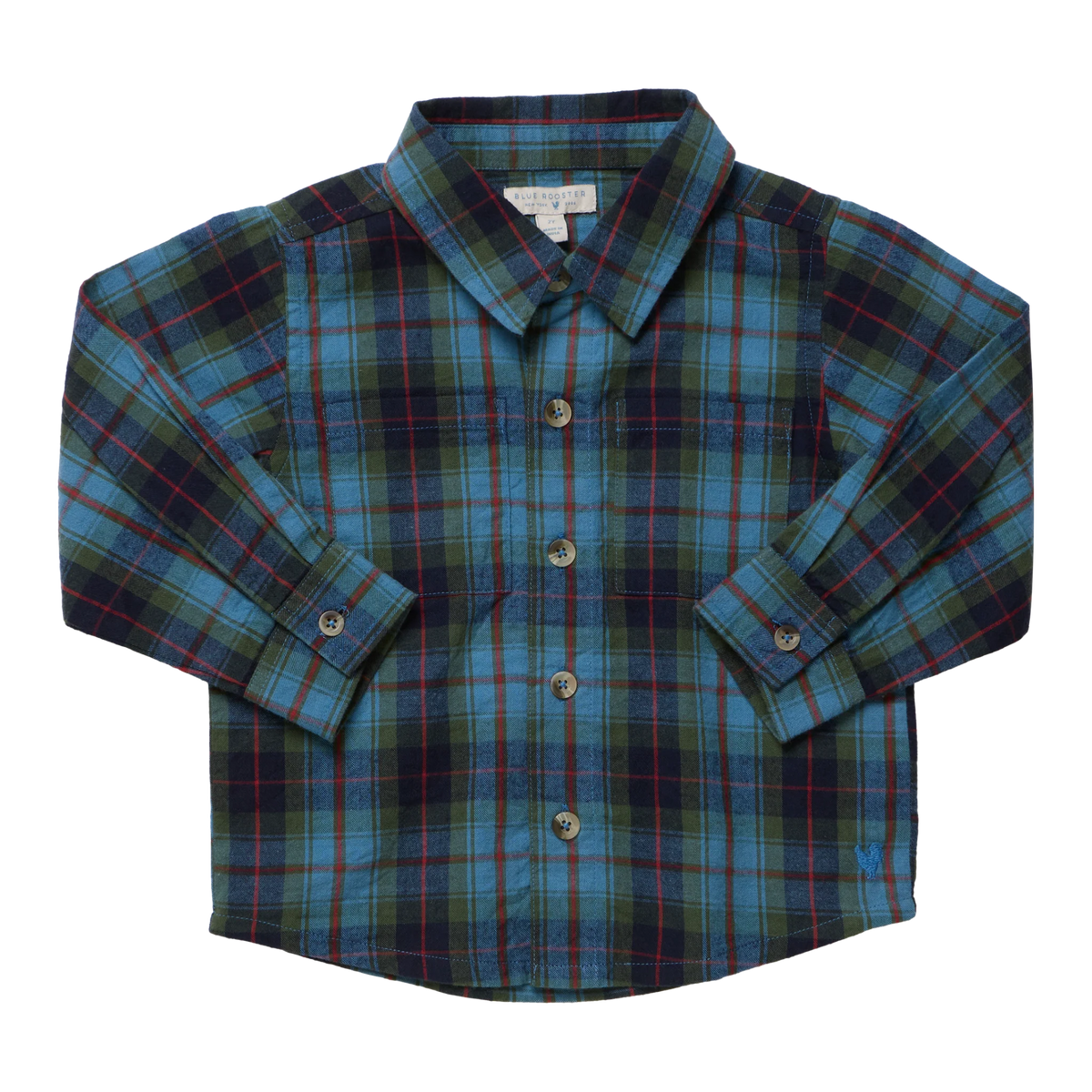Boys LS Jack Shirt-Blue Tartan F26
