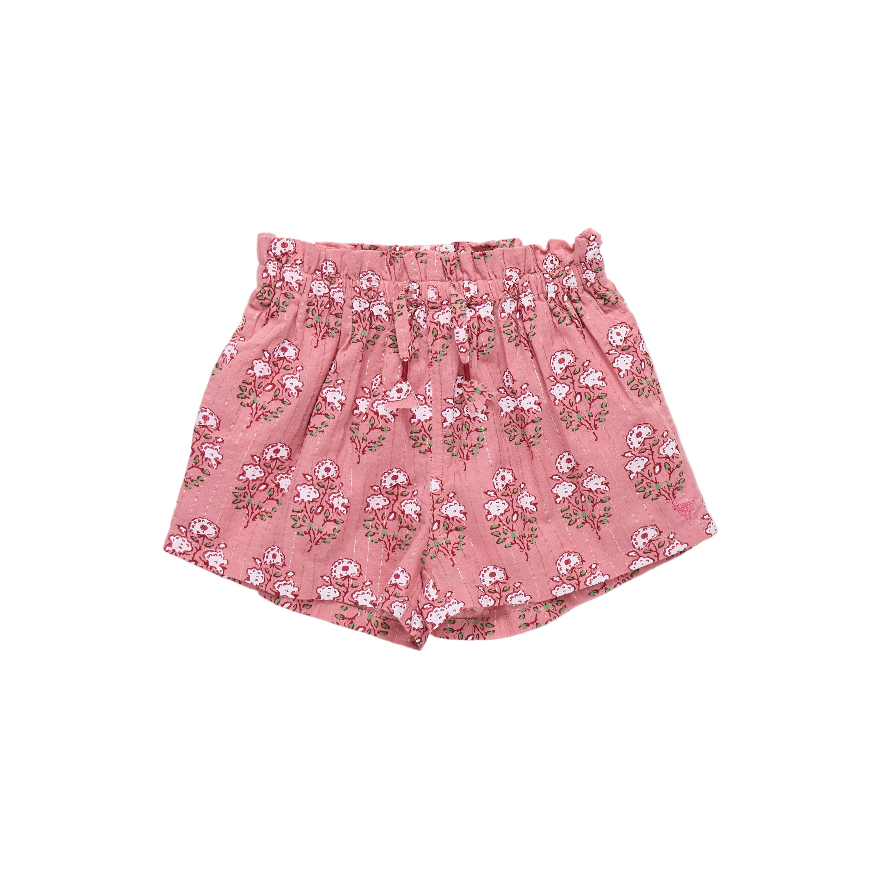 Girls Theodore Short- Pink Strawflower
