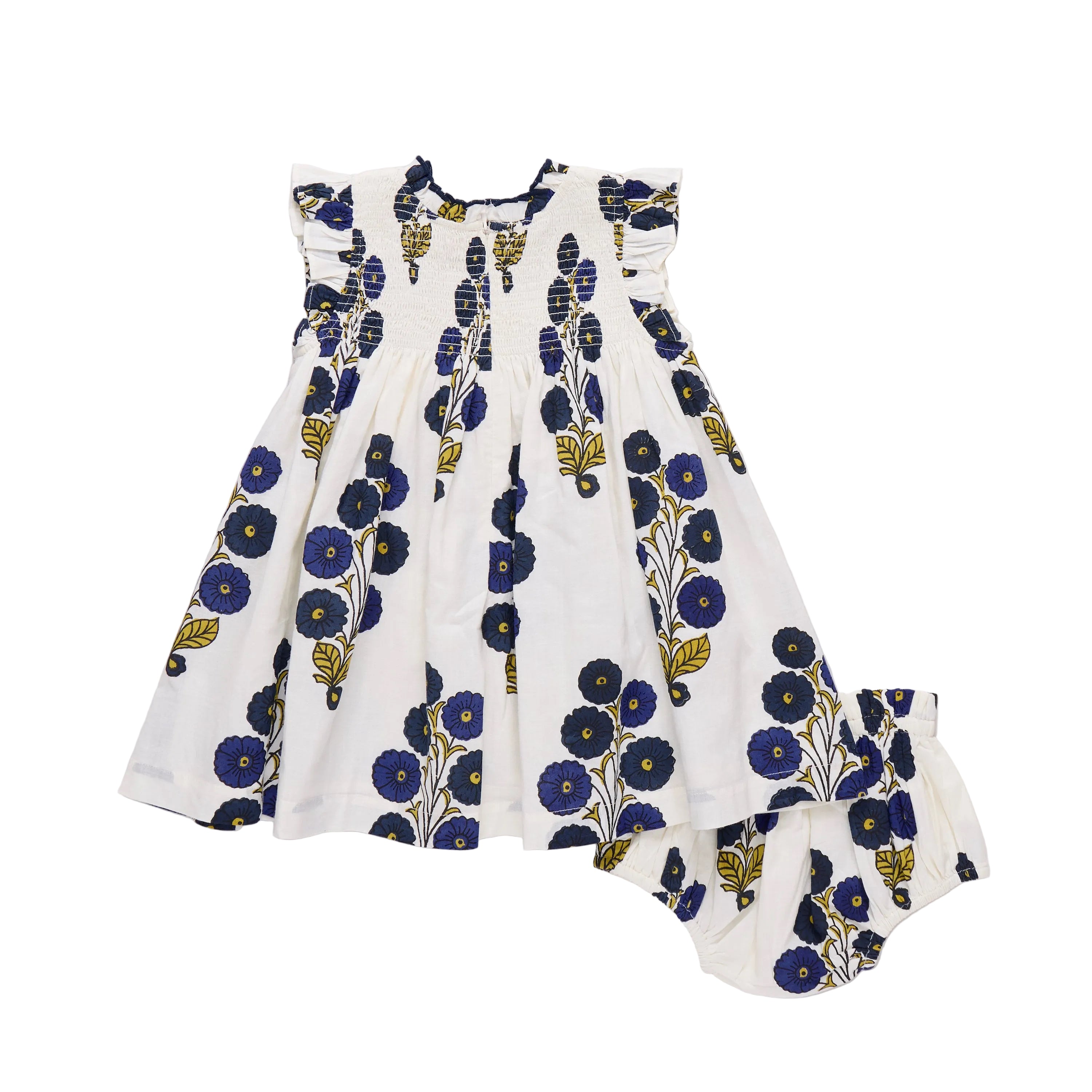 Baby Girls Stevie Dress Navy Buttercup Floral