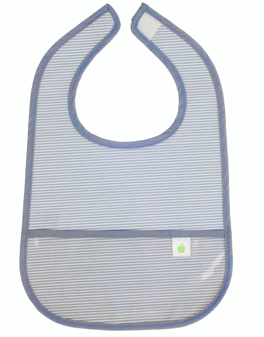 The Wipe It Bib Navy Mini Stripe