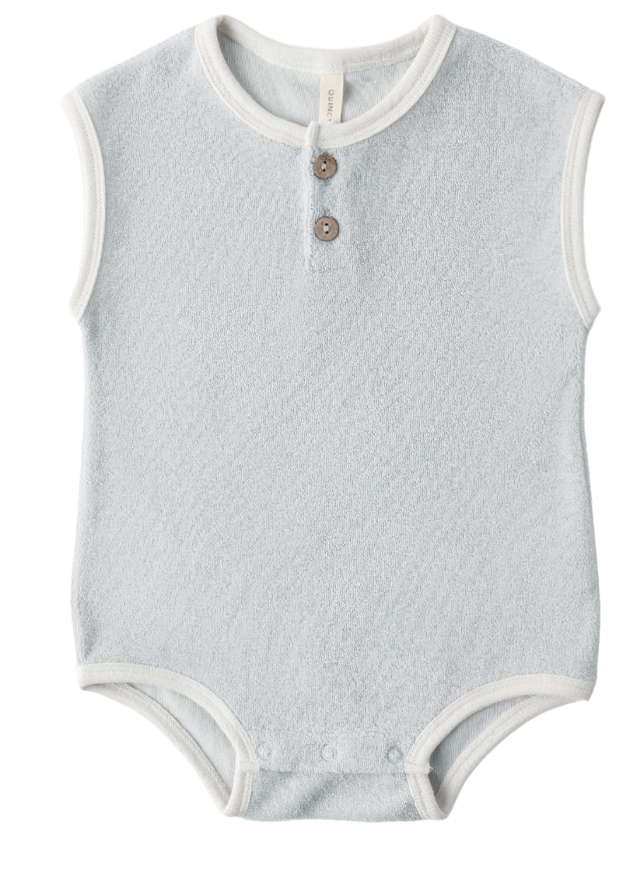 Terry Cloth Romper Sky