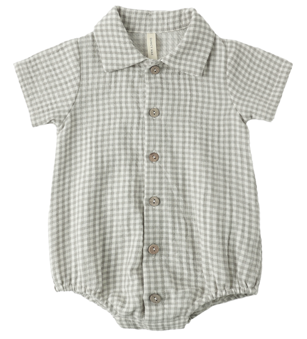 Matteo Romper Sage Gingham