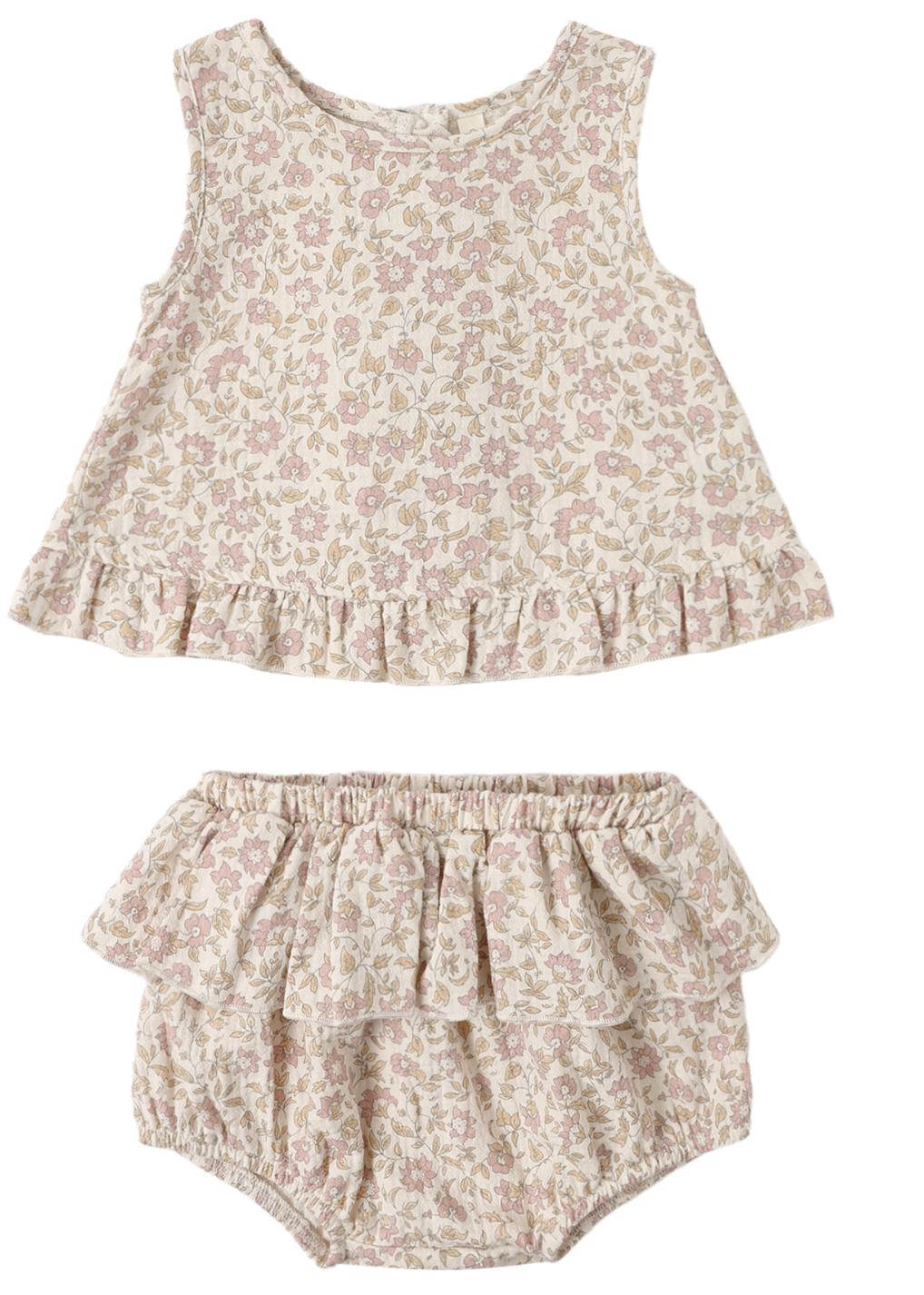 Ruffled Tulip Top + Bloomer Set Dahlia