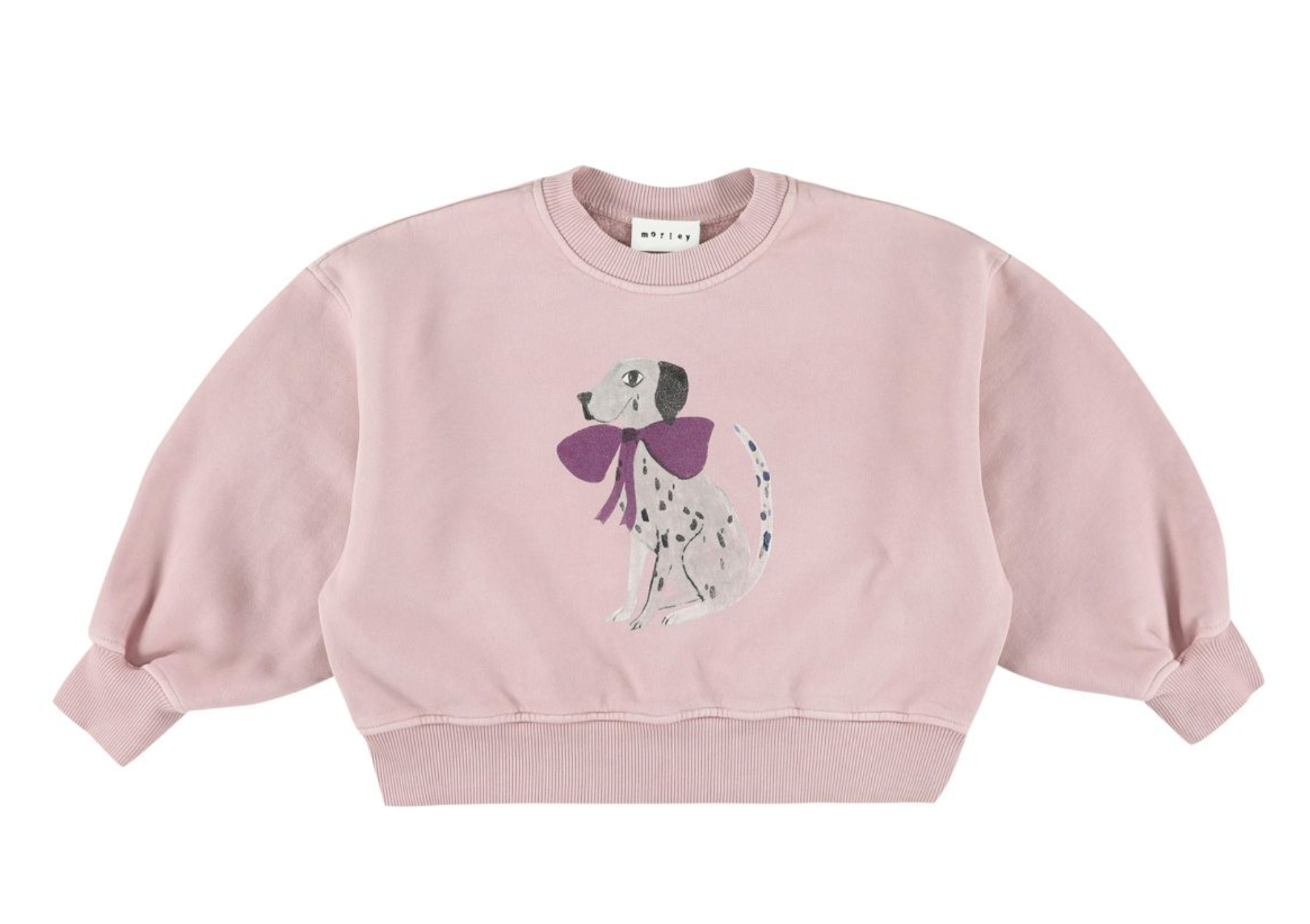 Zyco LS Sweatshirt Bow Dog Print Lilac F26