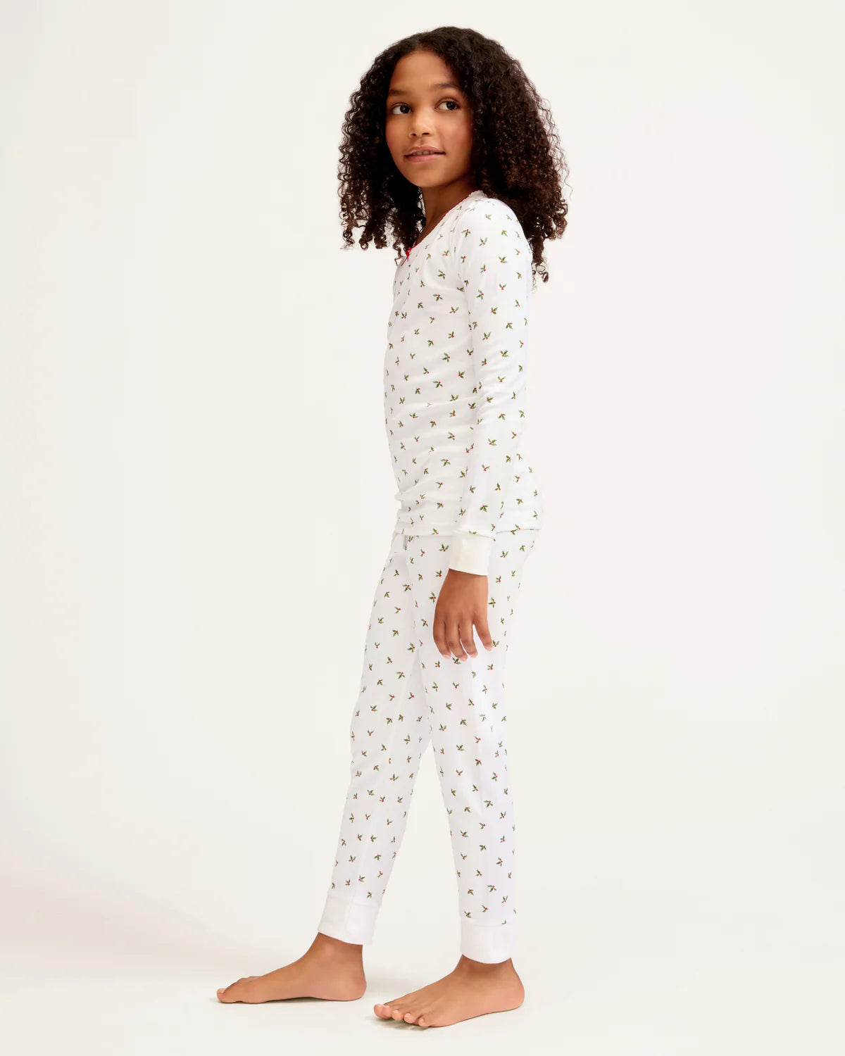 Kid's Pima Snug Fit Pajama Set in Mistletoe Moments