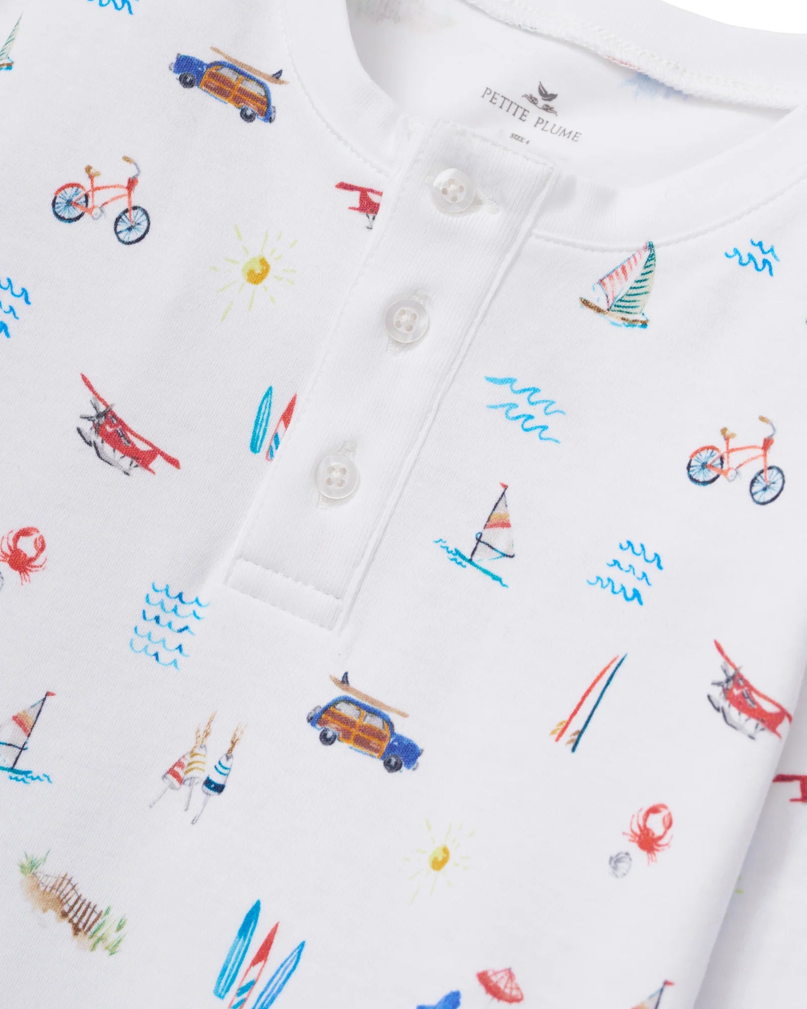 Kid's Pima Snug Fit Pajama Set in Summer Nostalgia