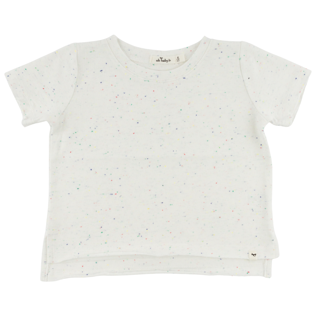 Confetti Raw Edge Tee SL