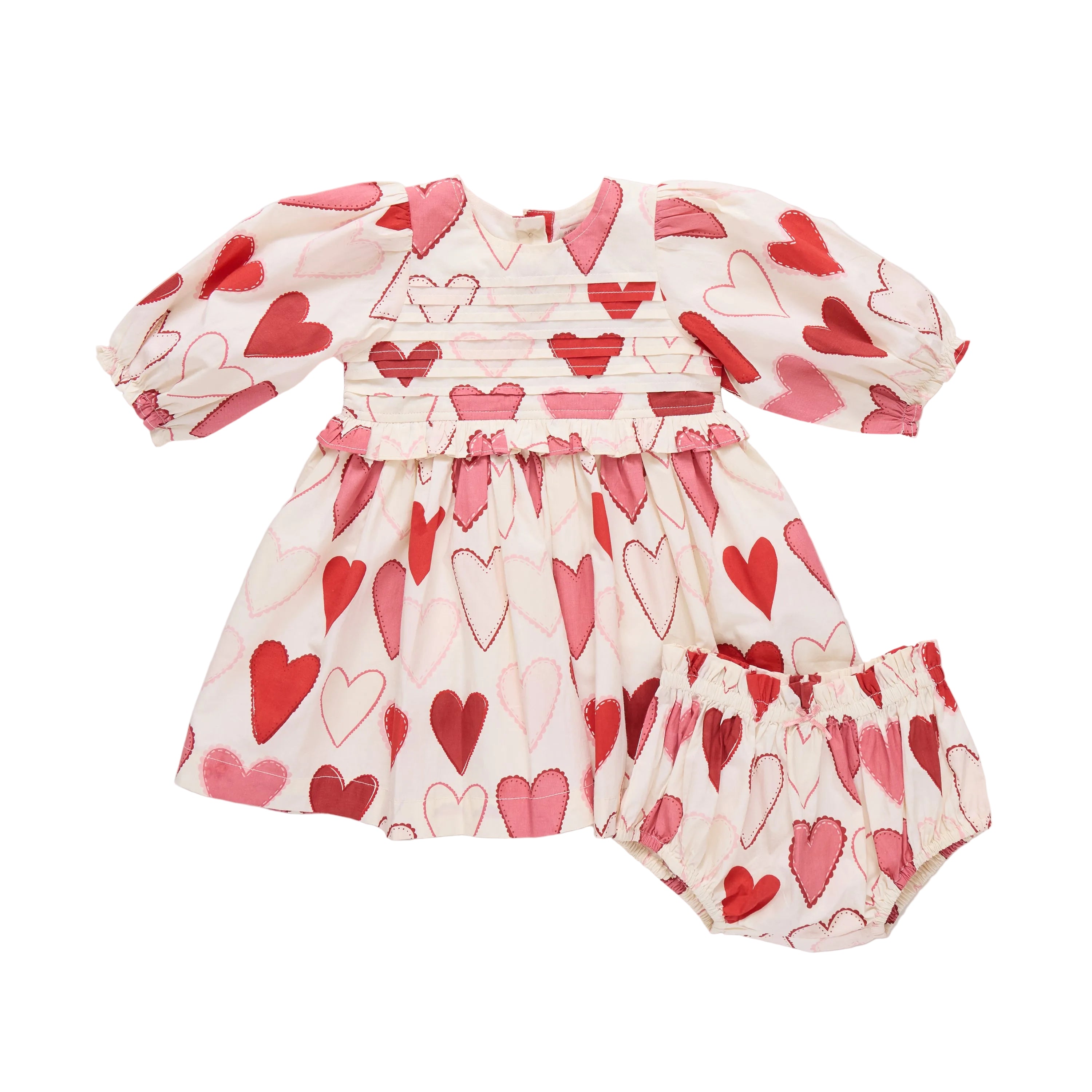 Baby Girls Renee Dress Set Gradient Hearts
