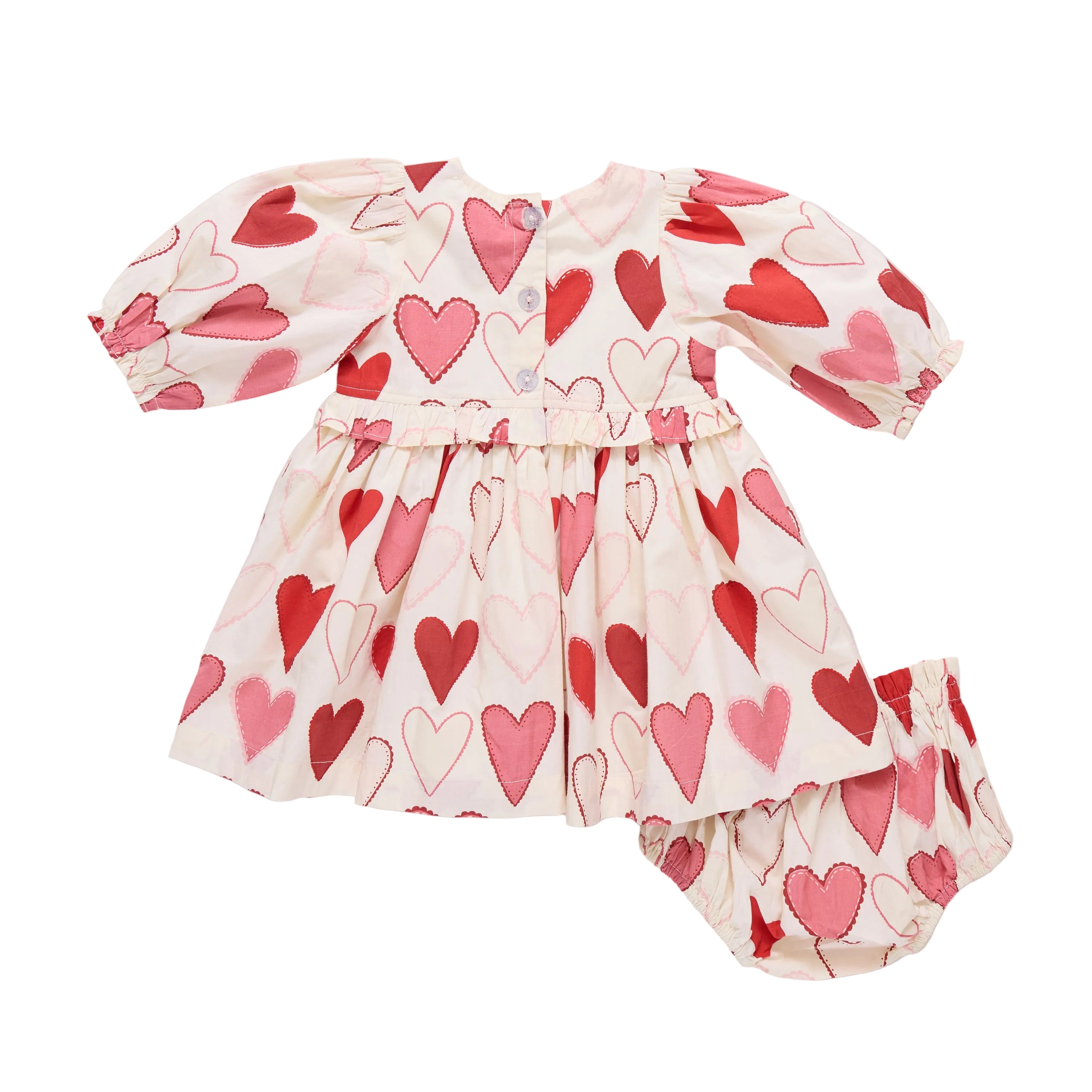 Baby Girls Renee Dress Set Gradient Hearts