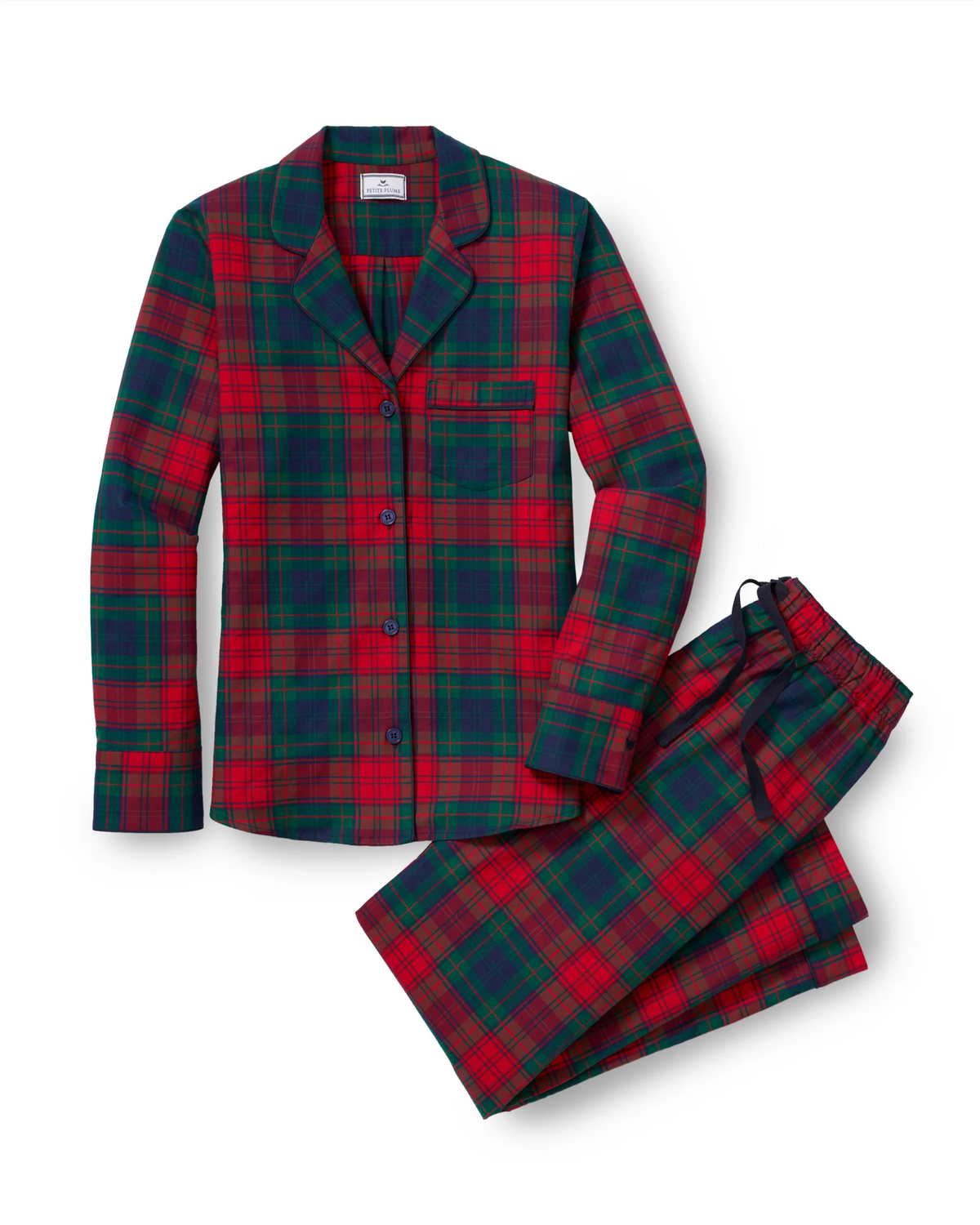 Women's Brushed Twill Pajama Set in St. James Tartan