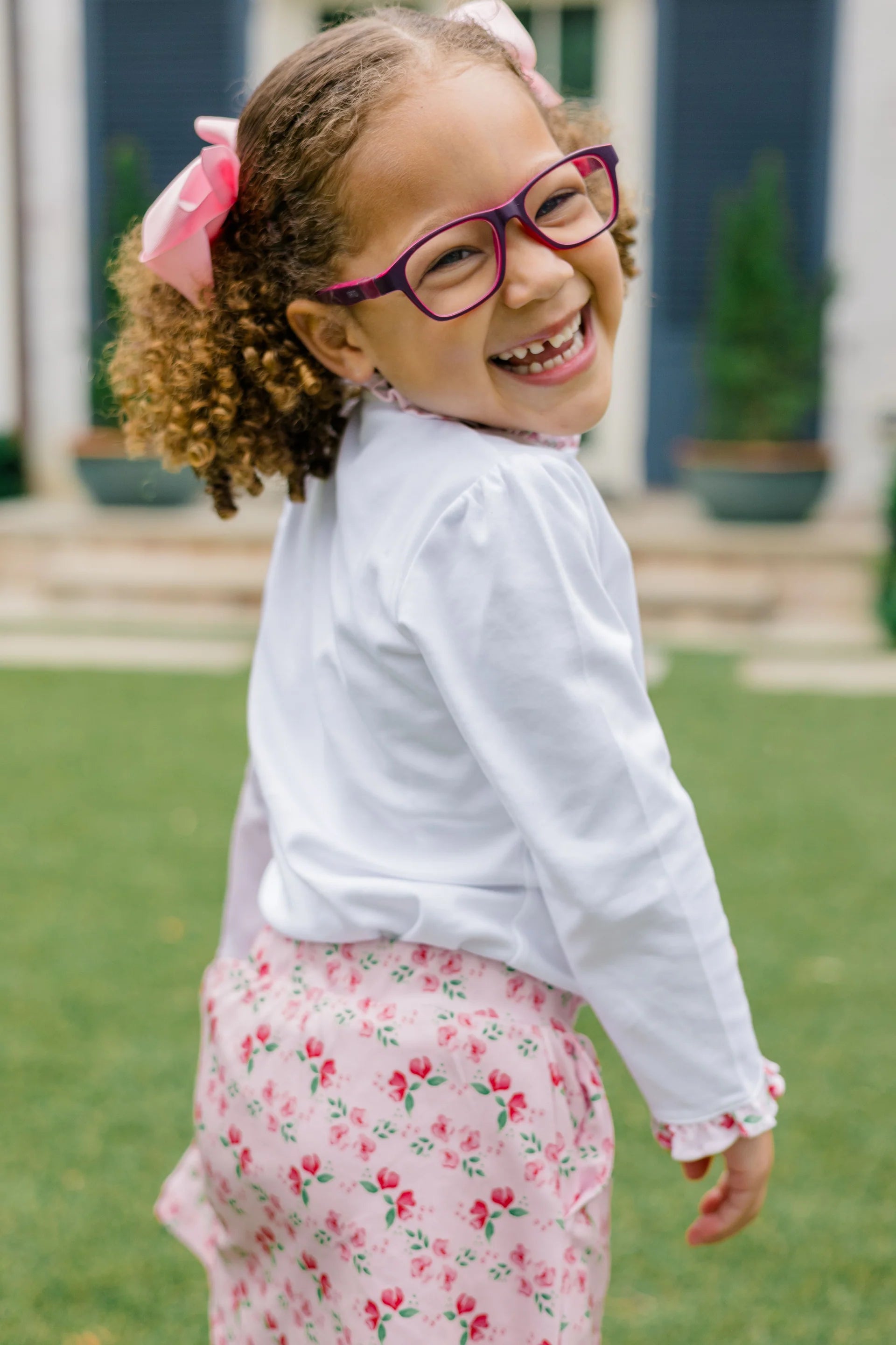 Zinnia Blooms Scalloped Skort F26