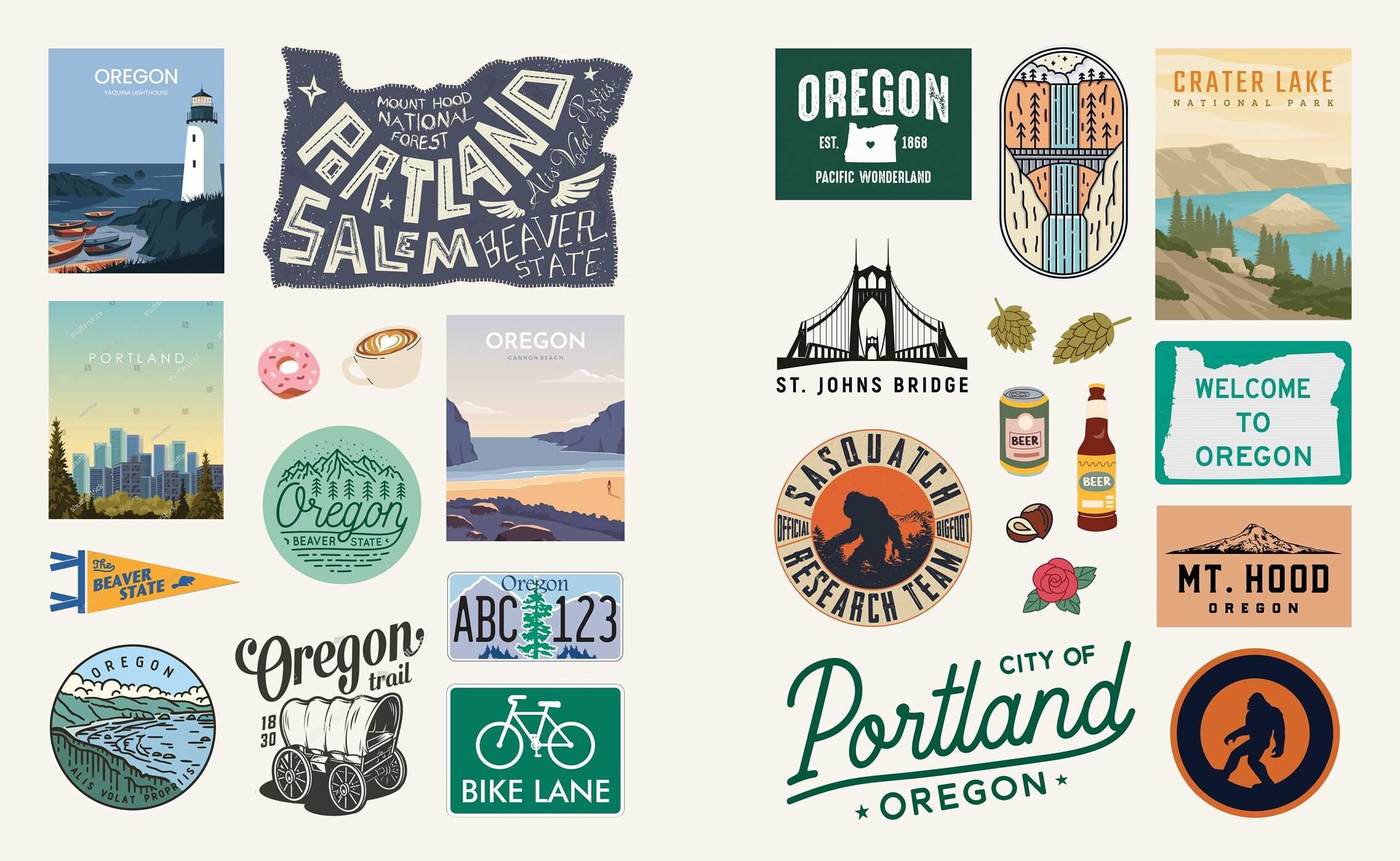 American Road Trip Sticker Book