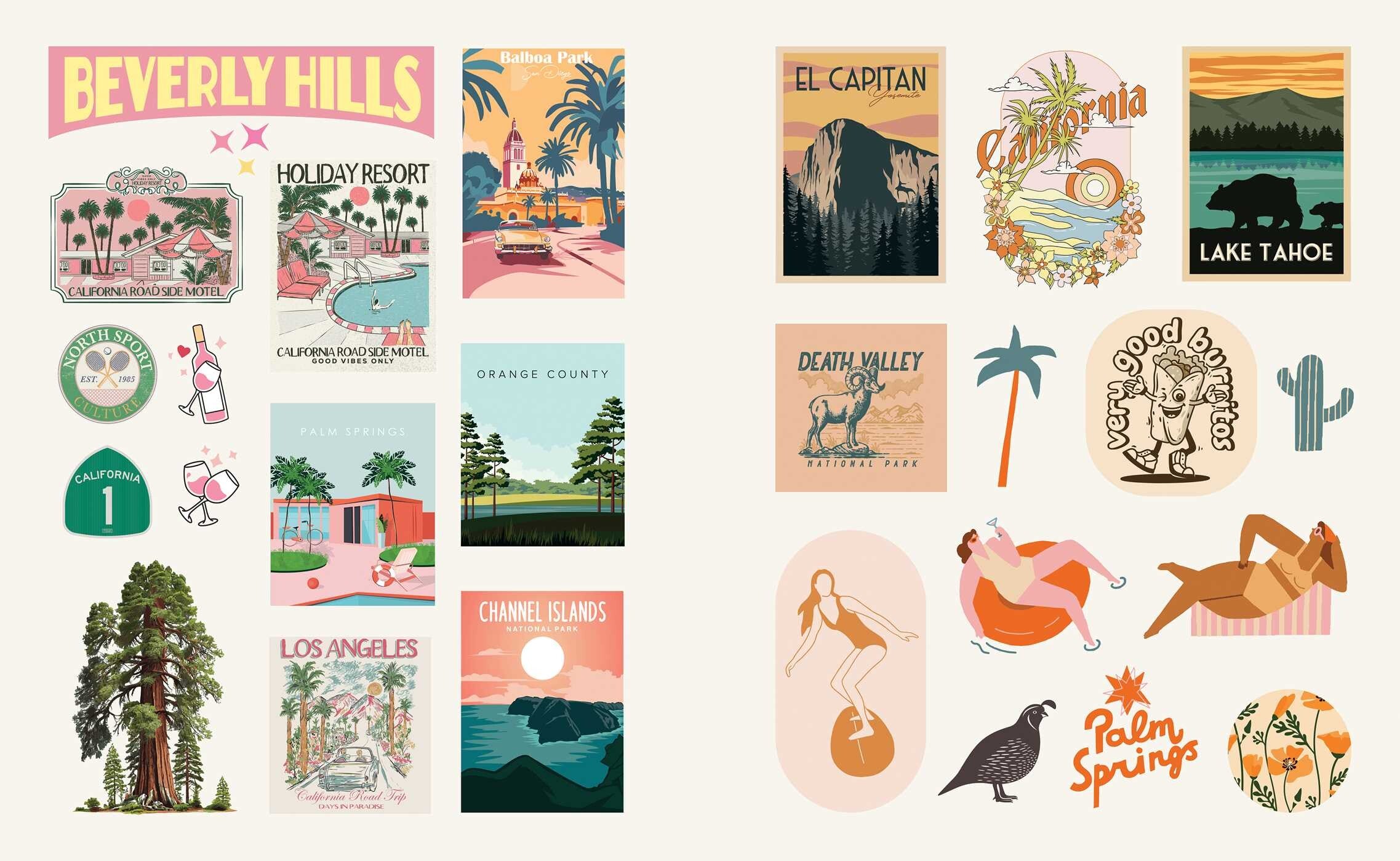 American Road Trip Sticker Book