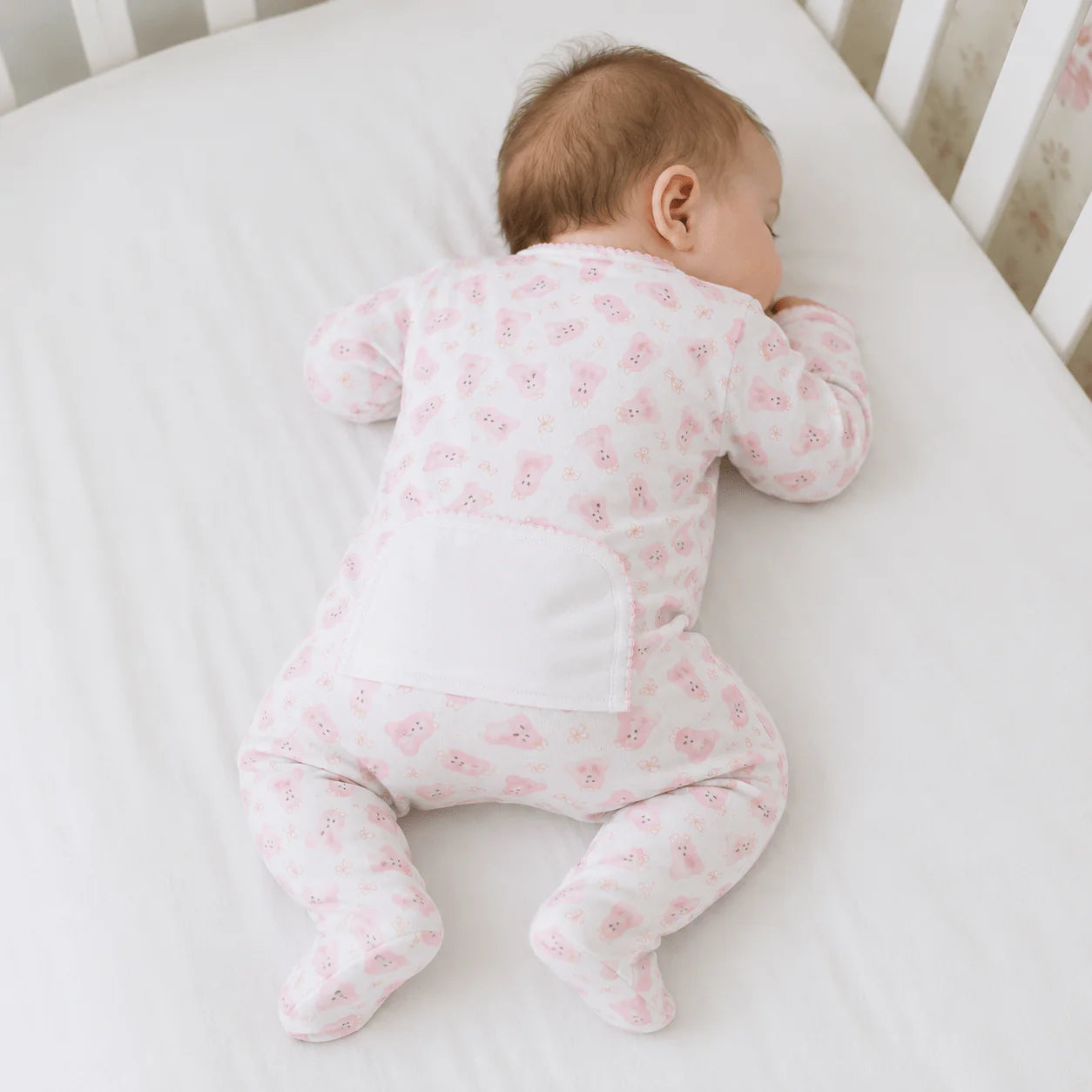 Baby Boo Pink Print Zip Footie F26